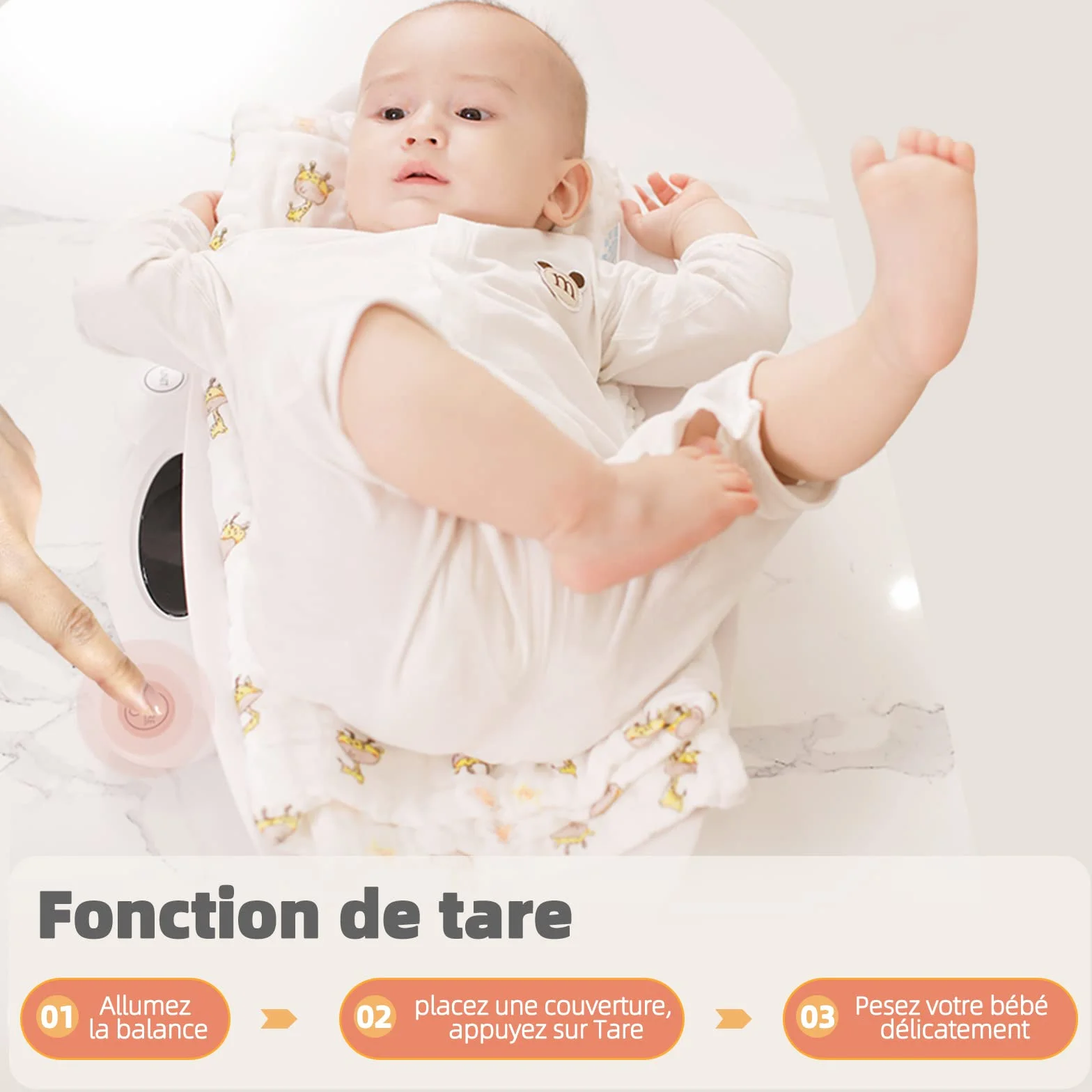 FitTrack Pèse-Personne Bluetooth pour Animaux et Adultes, Balance avec Fonction Tare, Écran LCD, 20-120 kg