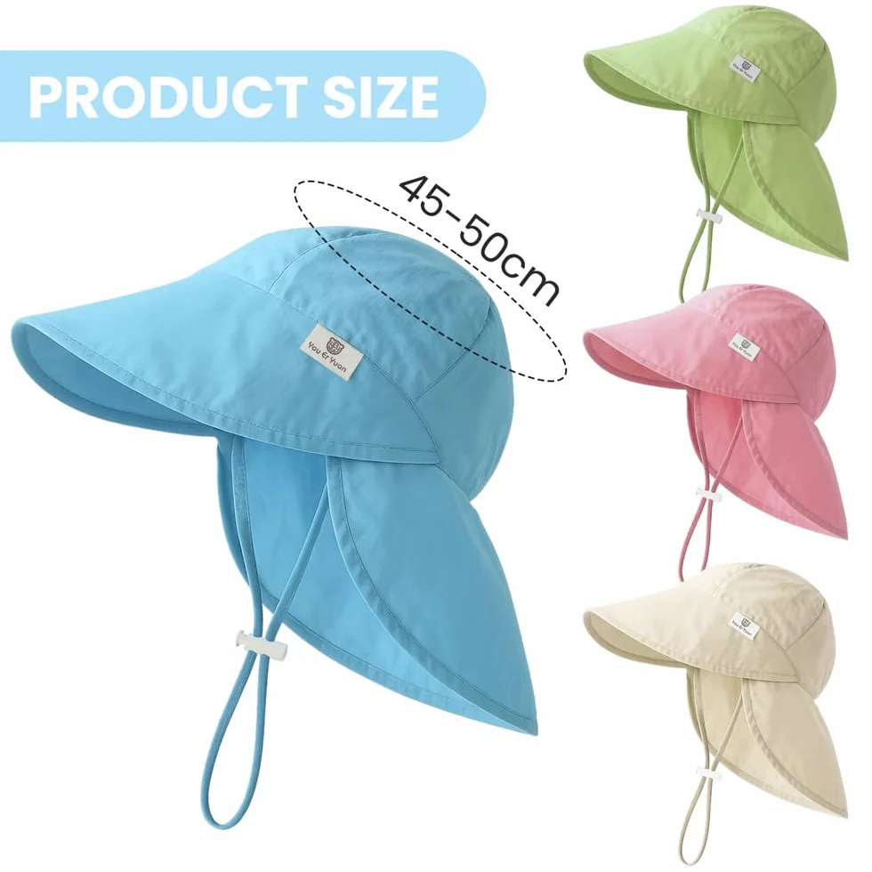 Chapeau Anti UV Bébé Enfant Respirant (Beige)