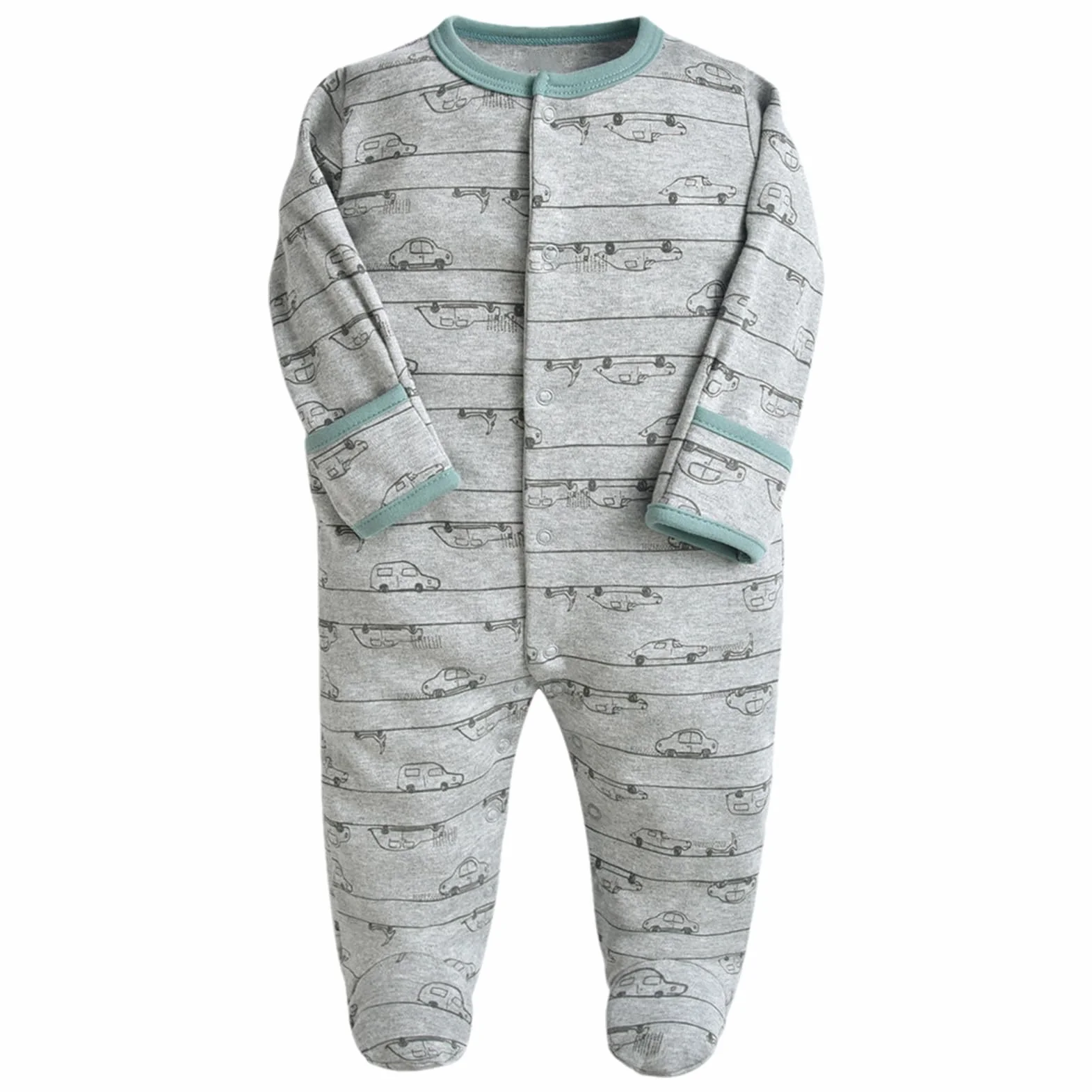 Pyjama pour Bébé Combinaison en Coton Garçon Fille Grenouillères Lot de 3 0-12 Mois
