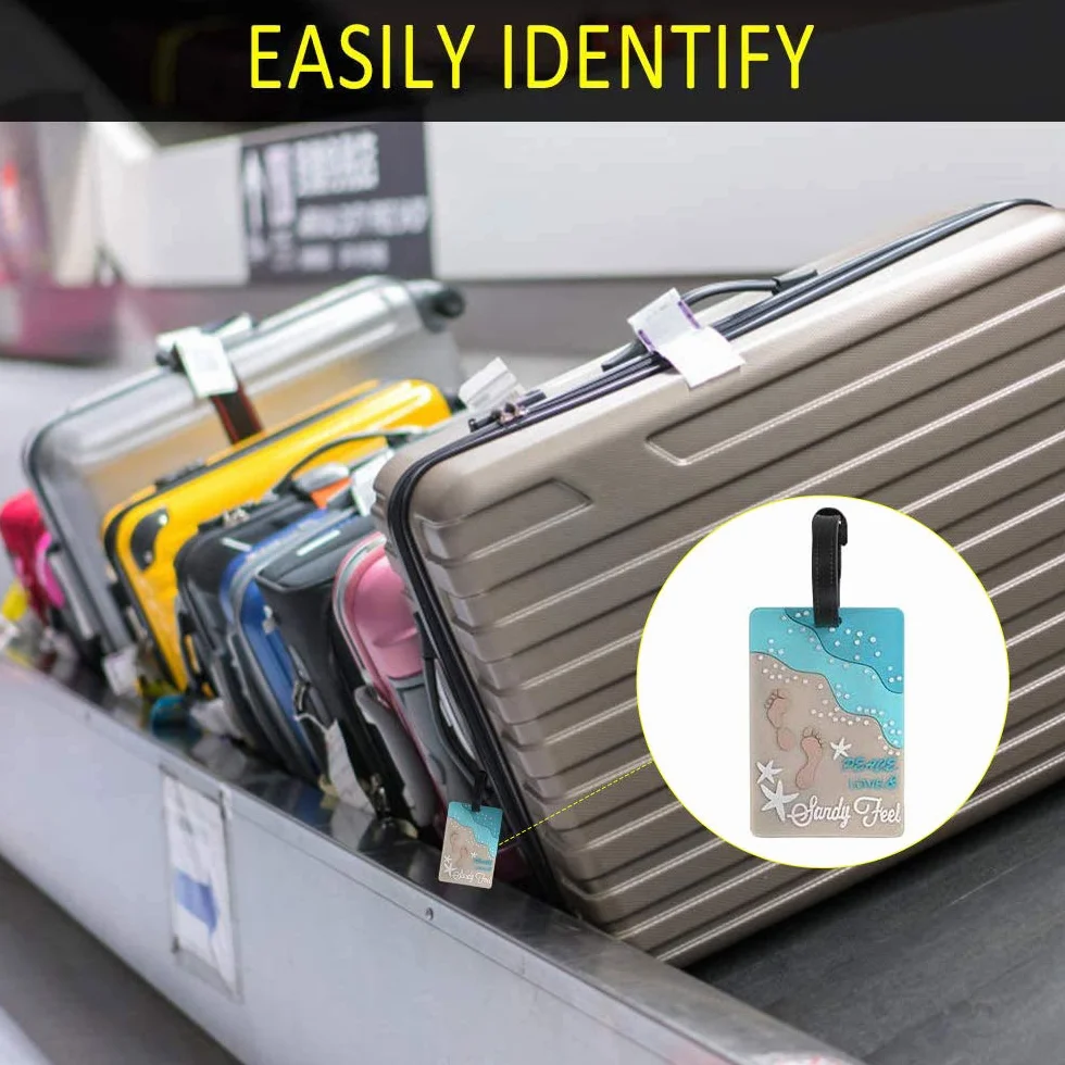 Dadabig 8PCS Étiquette Valise Voyage Avion Bagage pour Marquer Clés, Sacs