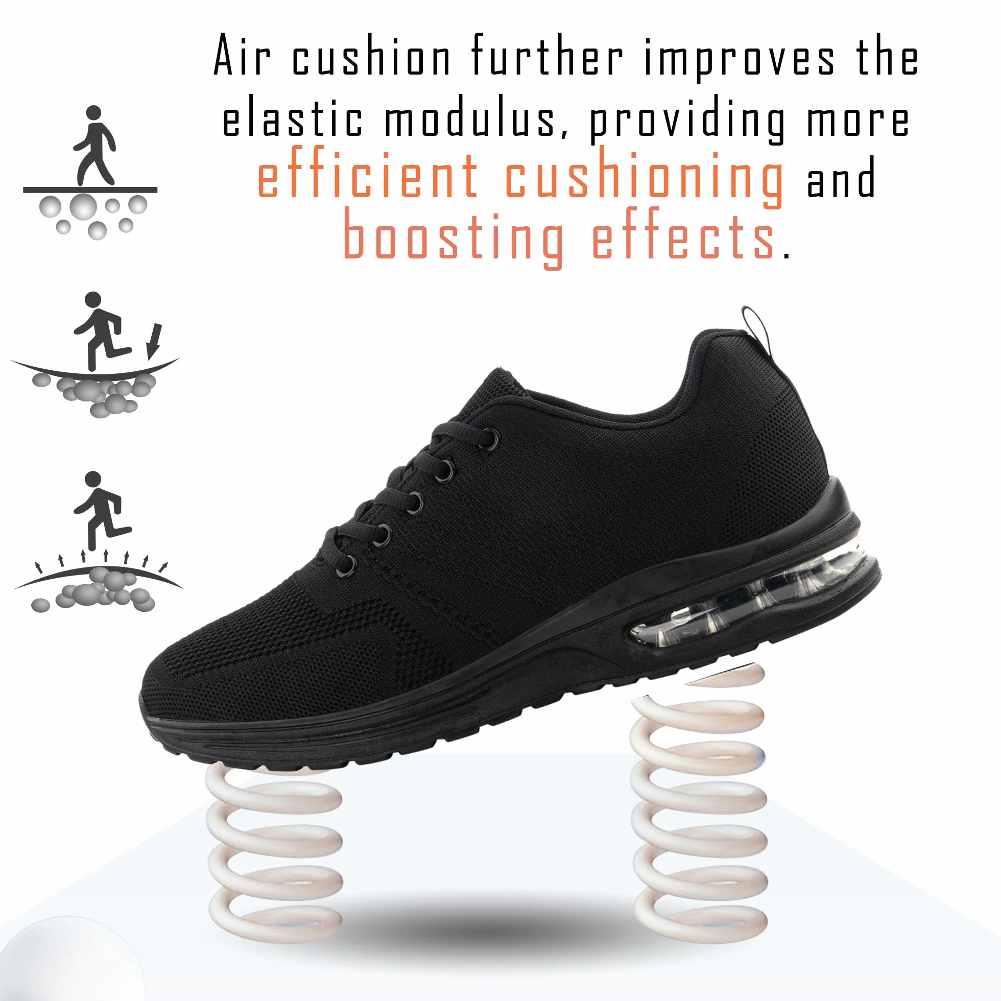 Hitmars Chaussures de Running Unisexe Coussin d'air GR.36-48