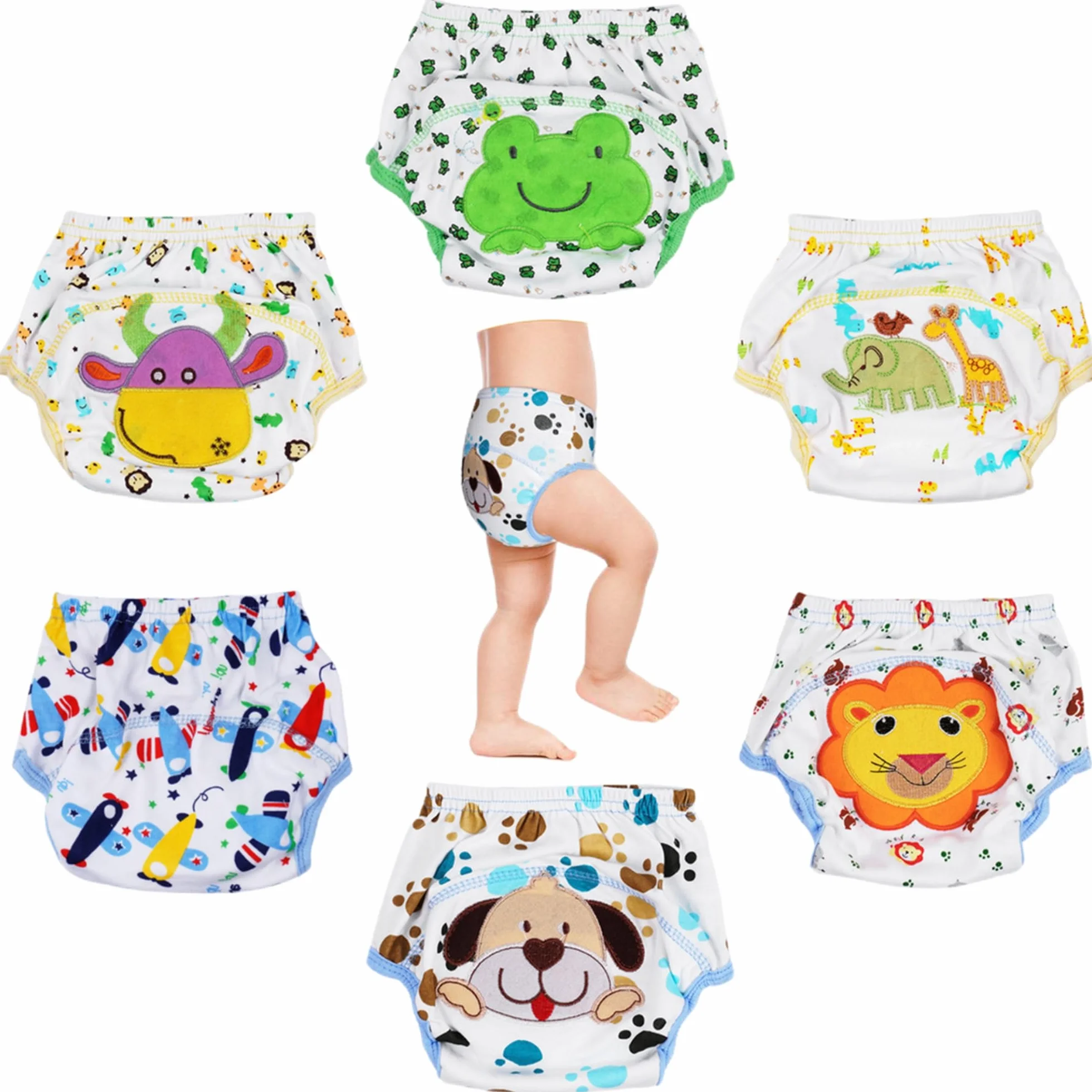 Lot de 6 Culotte d'Apprentissage Lavable Enfant