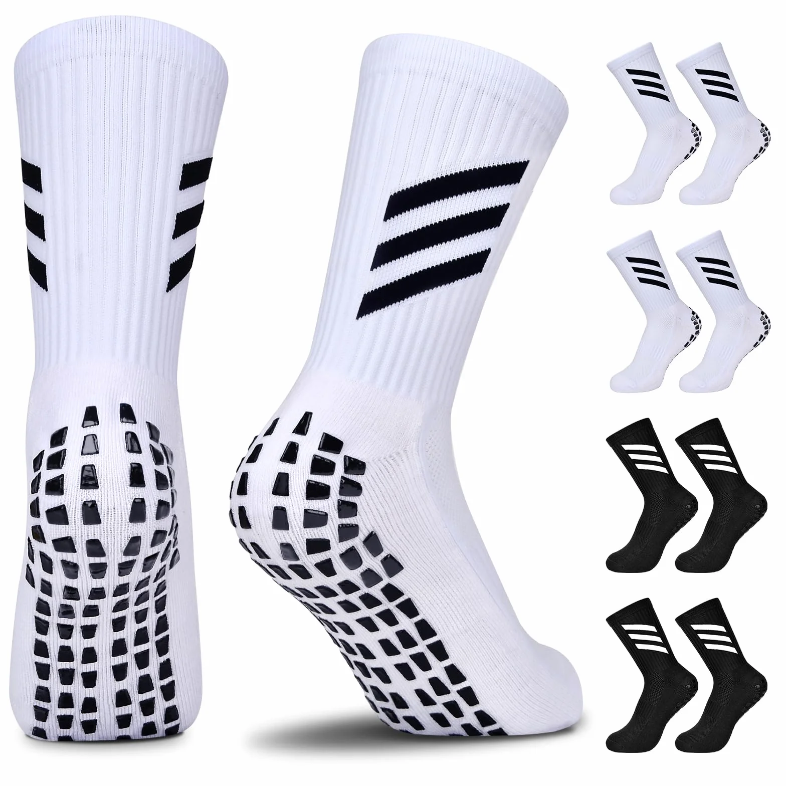 Chaussettes Antidérapantes Foot Enfant 6~12 ans Football Basketball Rugby Tennis