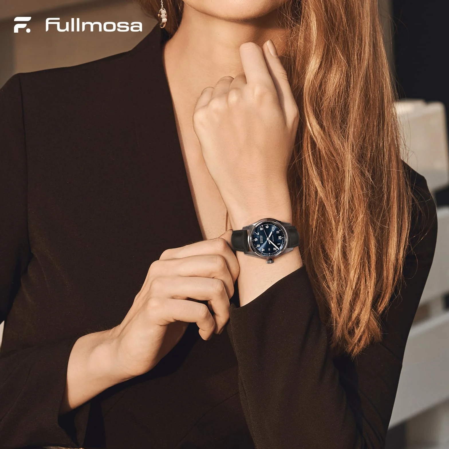 Fullmosa Lot de 2 bracelets de montre en cuir véritable 22mm, Changement rapide pour homme et femme avec fermoir en acier inoxydable compatible Samsung Gear S3 Frontier Garmin Venu 3