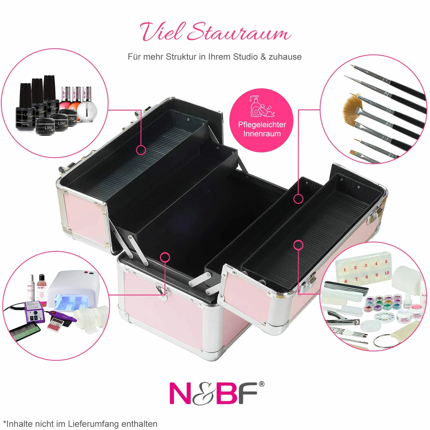 Malette Maquillage Aluminium Rose Vanity Case