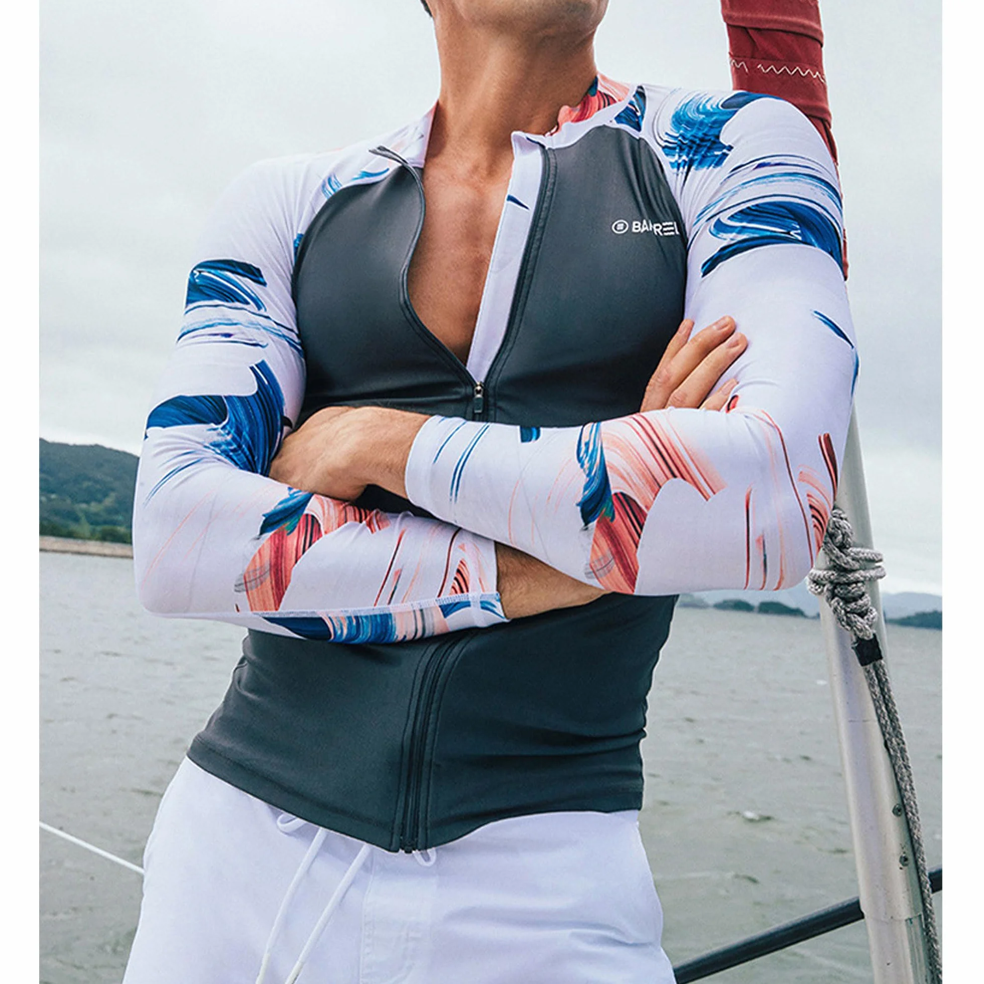 Letuwj Ensemble maillot de bain homme rashguard protection solaire combinaison surf manches longues pantalon long