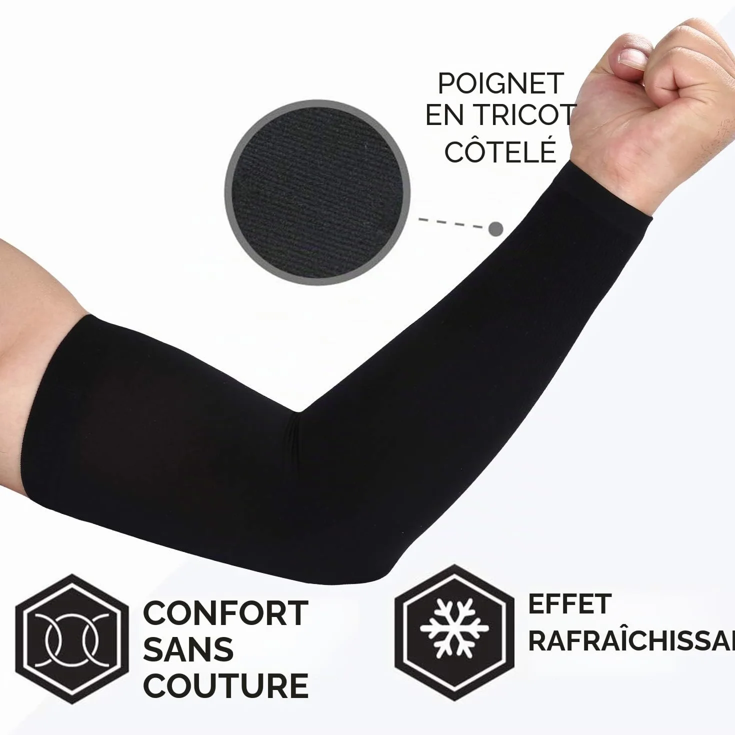 Manchon de protection de bras UV antidérapant compressif pour tatouage volleyball