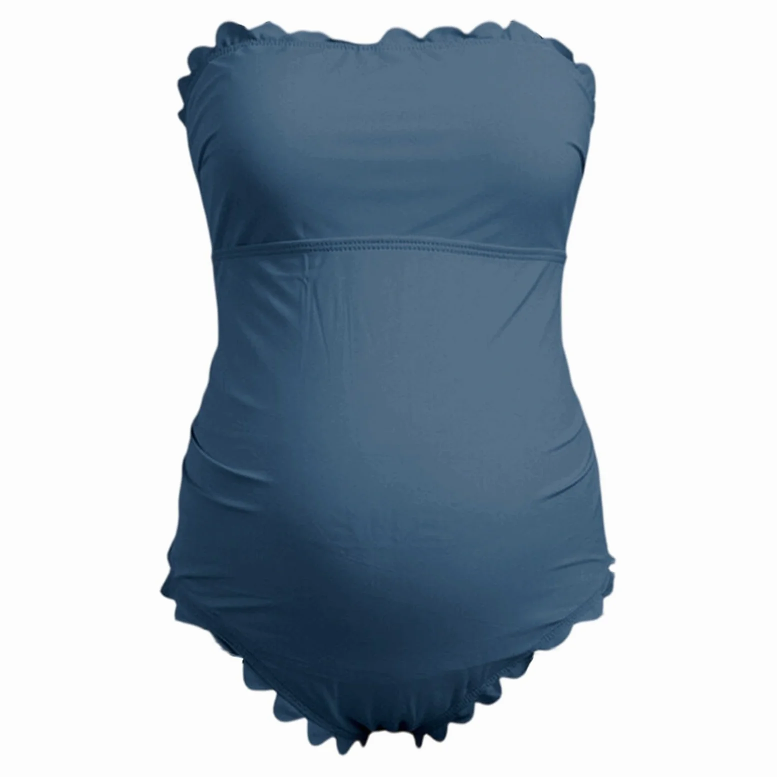 Generisch Maillot de bain de maternité avec fermeture arrière réglable - Motif floral élégant pour la plage, la piscine, la saison de bain pendant la grossesse - Élégant, confortable et polyvalent