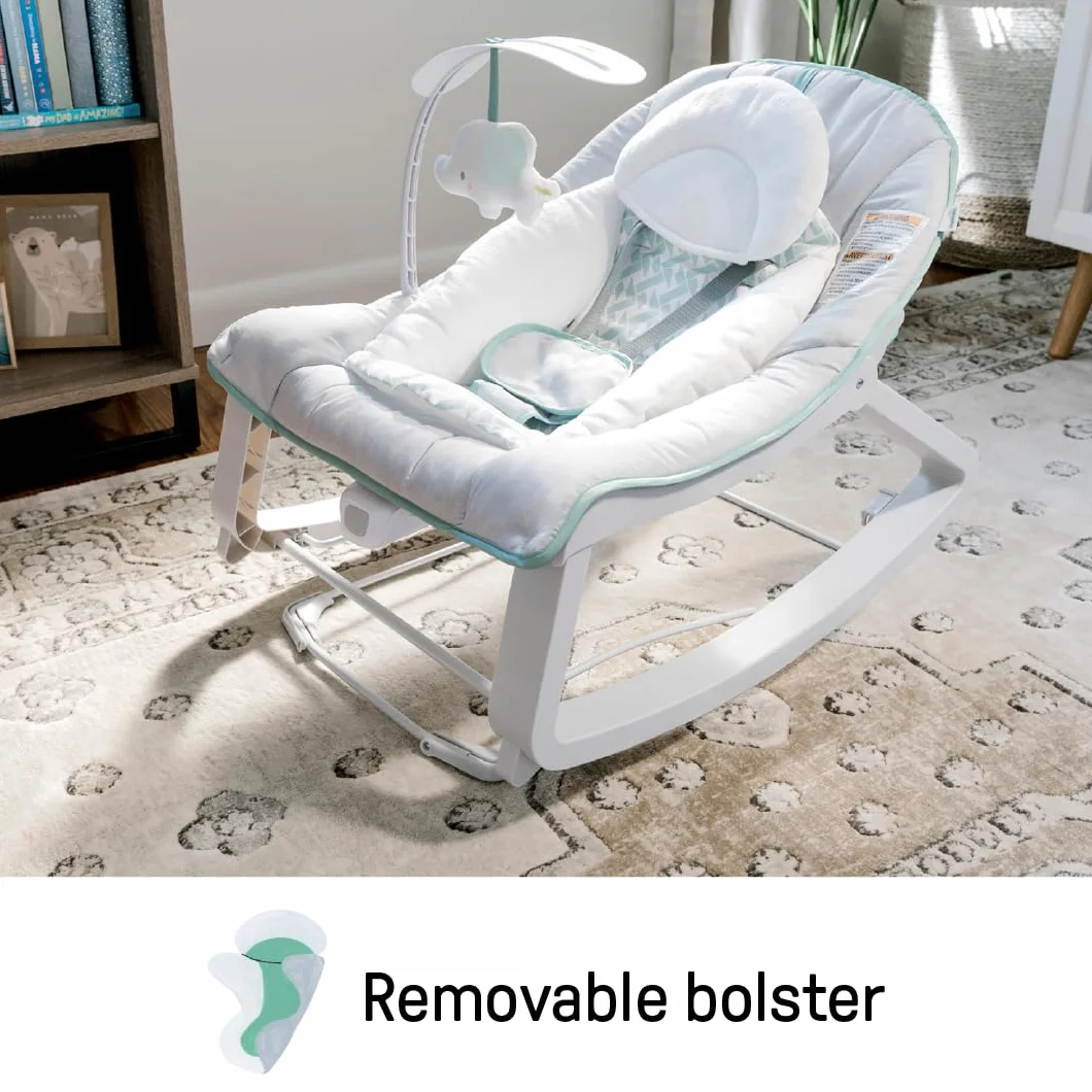 Ingenuity Keep Cozy 3en1 Weaver Transat Evolutif et Siège Sauteur, Vibrations Apaisantes, Arche de Jeu, 5 Points Harnais, 2 Positions d'Inclinaison, Neutre, Dès la Naissance à 18 kg