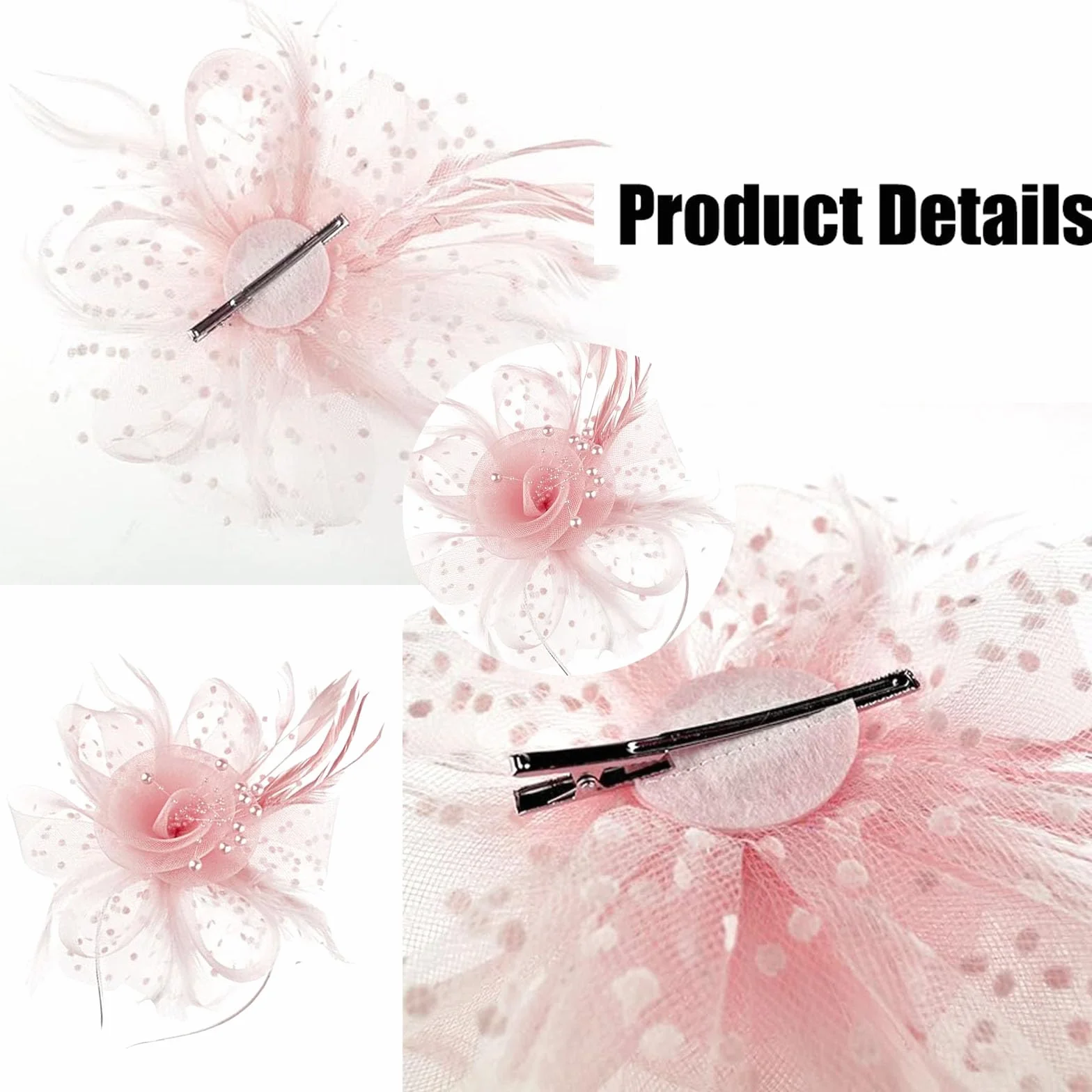 Petit Chapeau Mariage Femme, Épingles à Cheveux Accessoires Coiffure pour Cocktail Tea Party