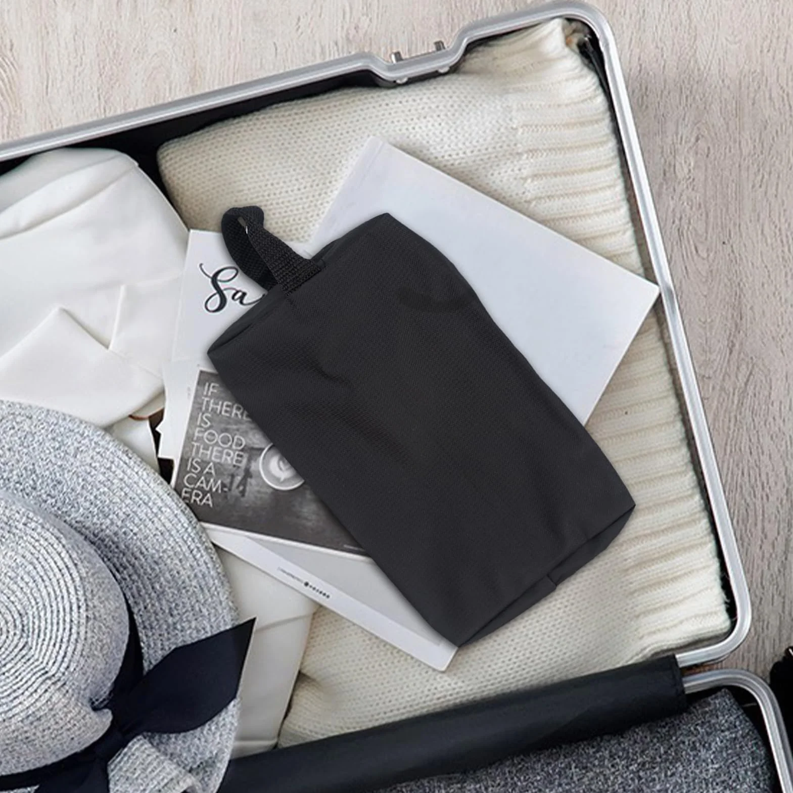 Trousse de Toilette Voyage Multifonction Sac Organisateur pour Homme et Femmes Noir