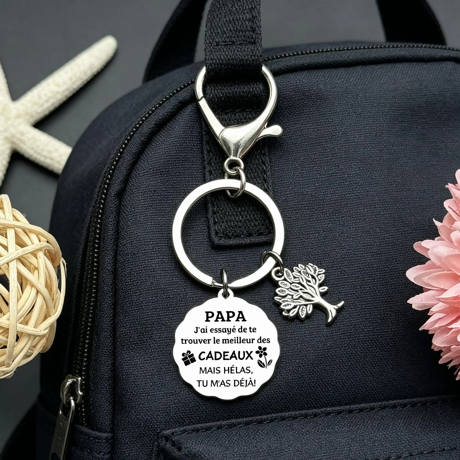 Cadeau Papa Porte-clés Fête des Pères Anniversaire Noël