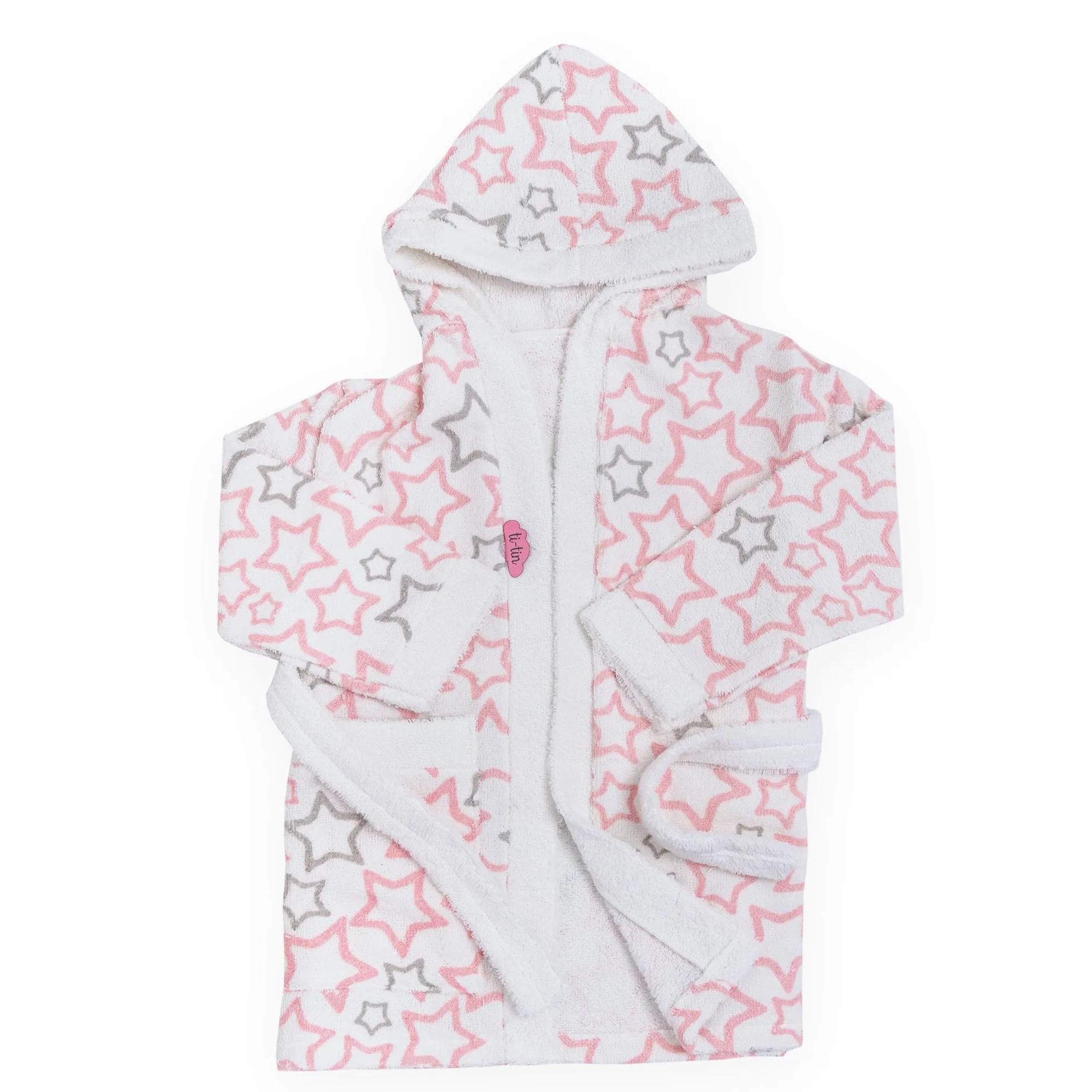 Peignoir de Bain Enfant Coton Éponge Absorbant avec Capuche