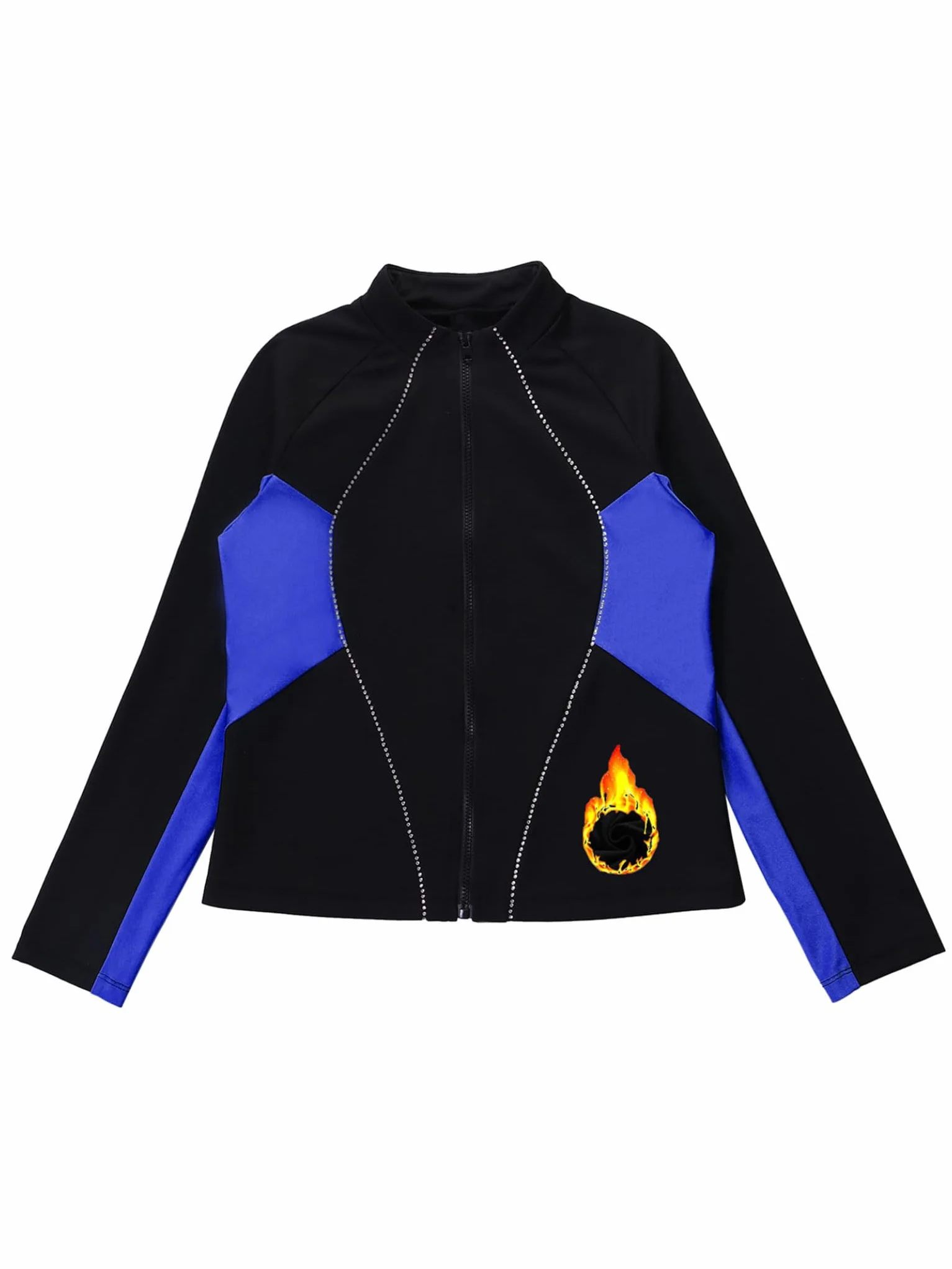Veste Patinage Artistique Fille Enfant Chaud Sweat Zippé Polaire Manteau