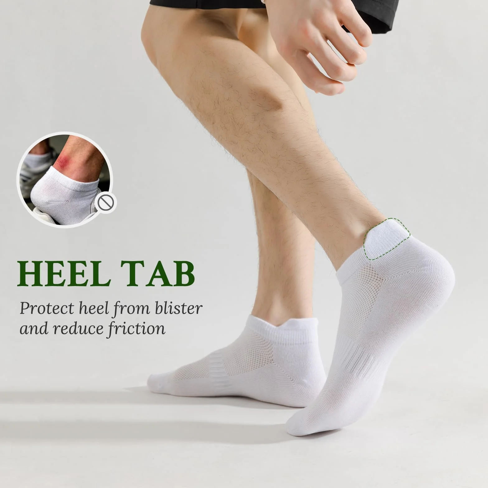 Chaussettes Basses Homme Coton Respirant Antidérapantes Socquettes Sport Running Tennis