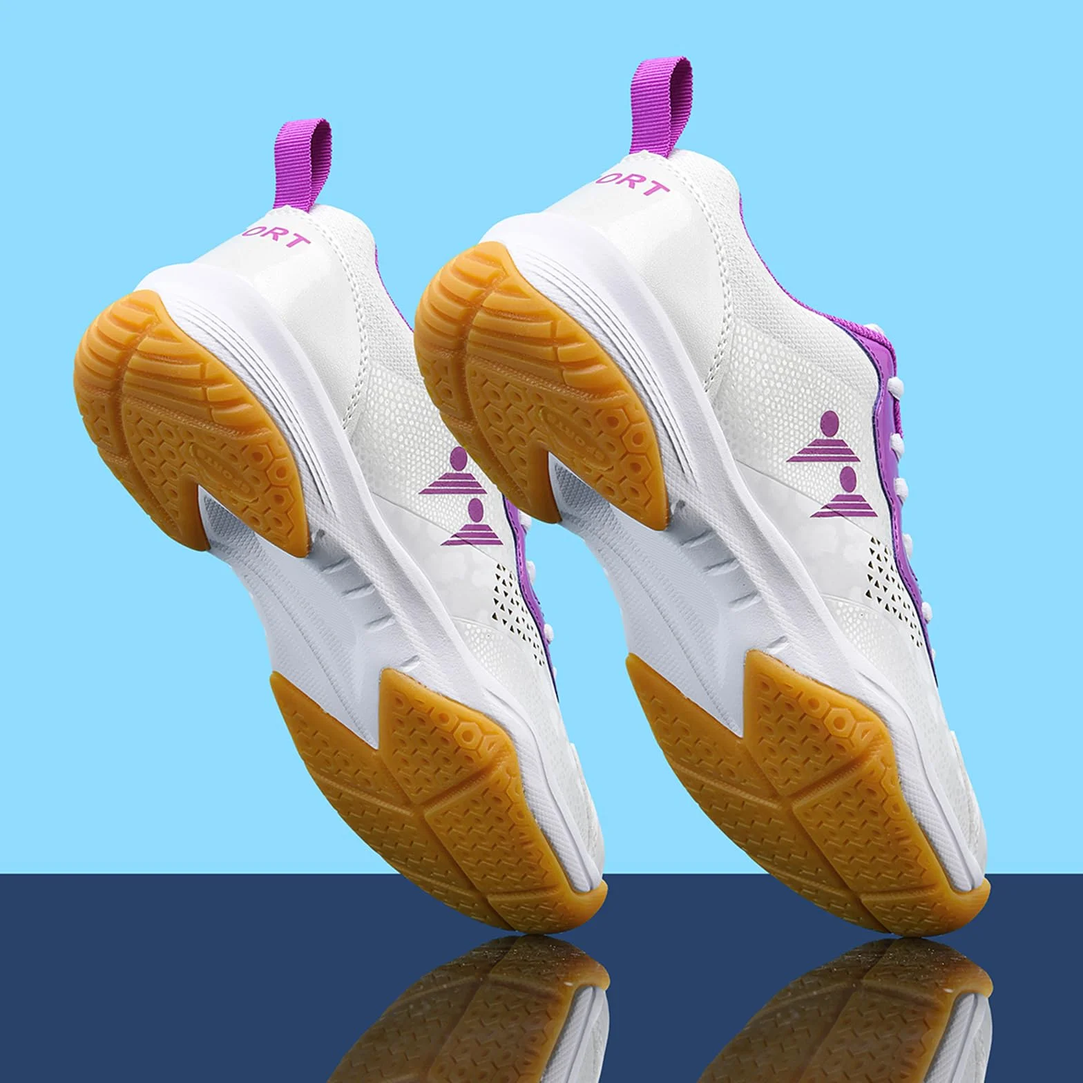 Chaussures De Badminton Légères pour Femmes Baskets Antidérapantes D'intérieur