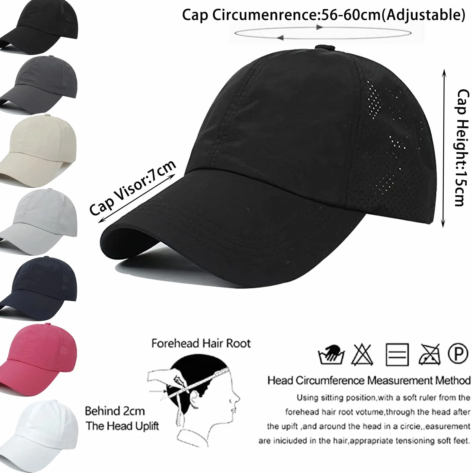 Casquette de Baseball Femme Queue de Cheval Tiakay - Maille Respirante Séchage Rapide Anti-Soleil UV Ajustable Léger Running Golf