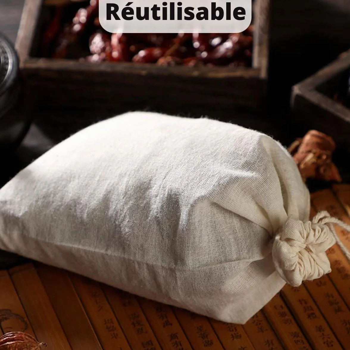 Sacs en Lin Coton 10x15cm avec Cordon de Serrage, Sac Toile de Jute Réutilisable Pochon Tissu Mariage