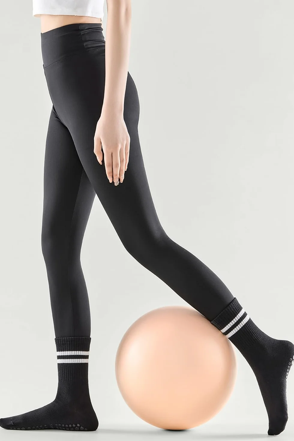 Chaussettes Pilates Yoga En Coton Antidérapantes Taille UE 35-42