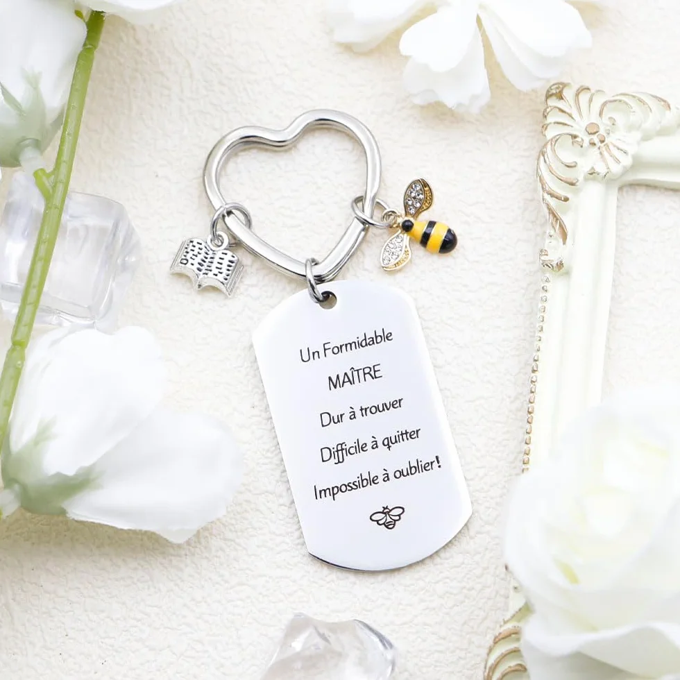 Porte Clef Merci Cadeau Maitresse D'école Professeur Atsem Aesh