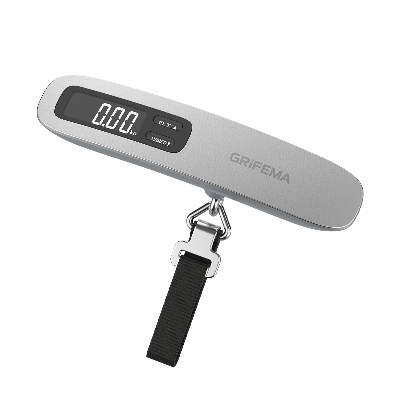 GRIFEMA GA2006 Pese Numérique pour Bagages Balance Portable Valise de Voyage avec Fonction Tare 110 lb 50 kg Noir Argent