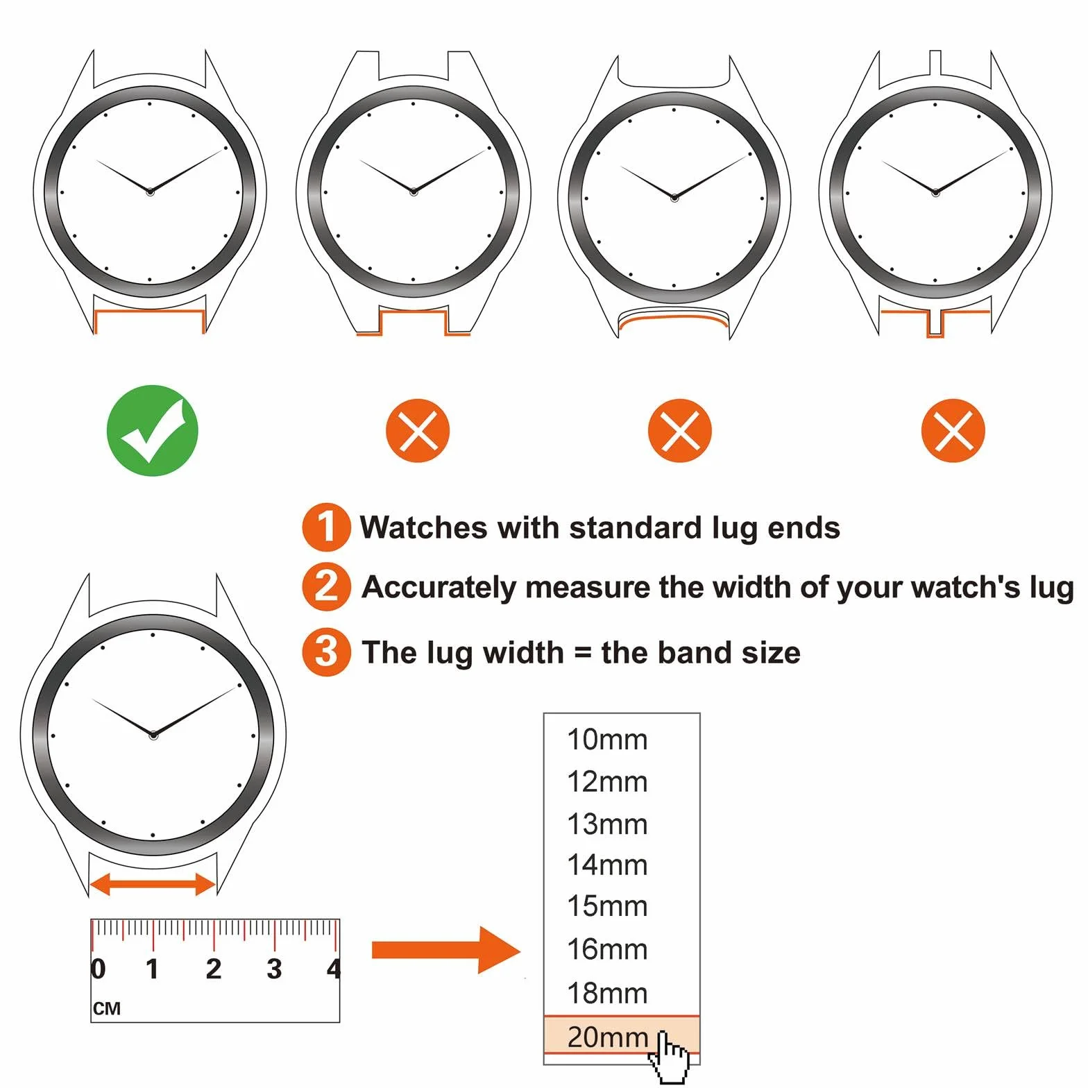ANNEFIT Bracelets de Montres pour Femme 10mm 12mm 13mm 14mm 15mm 16mm 18mm 20mm, Bandes de Remplacement en Cuir avec Boucle en Acier Inoxydable