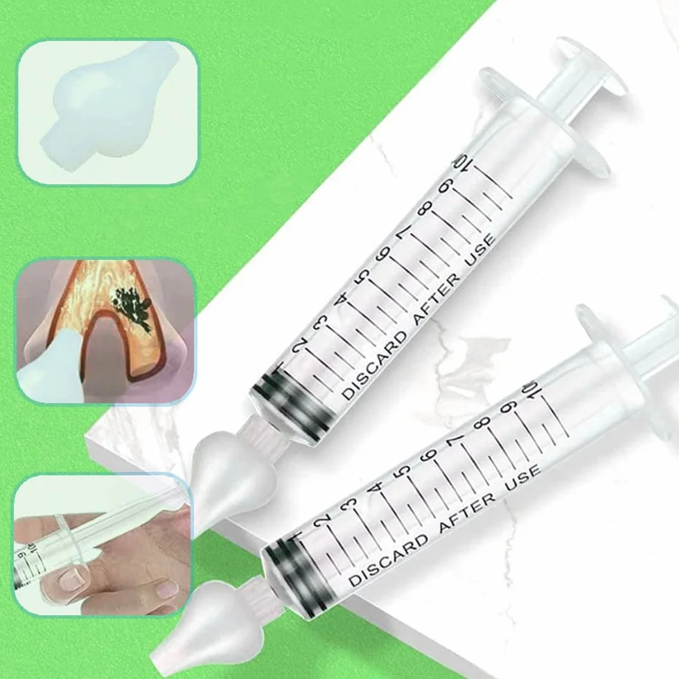 Mouche-bébé Portable Irrigateur Nasal 10ml avec Embout en Silicone Nettoyable Réutilisable