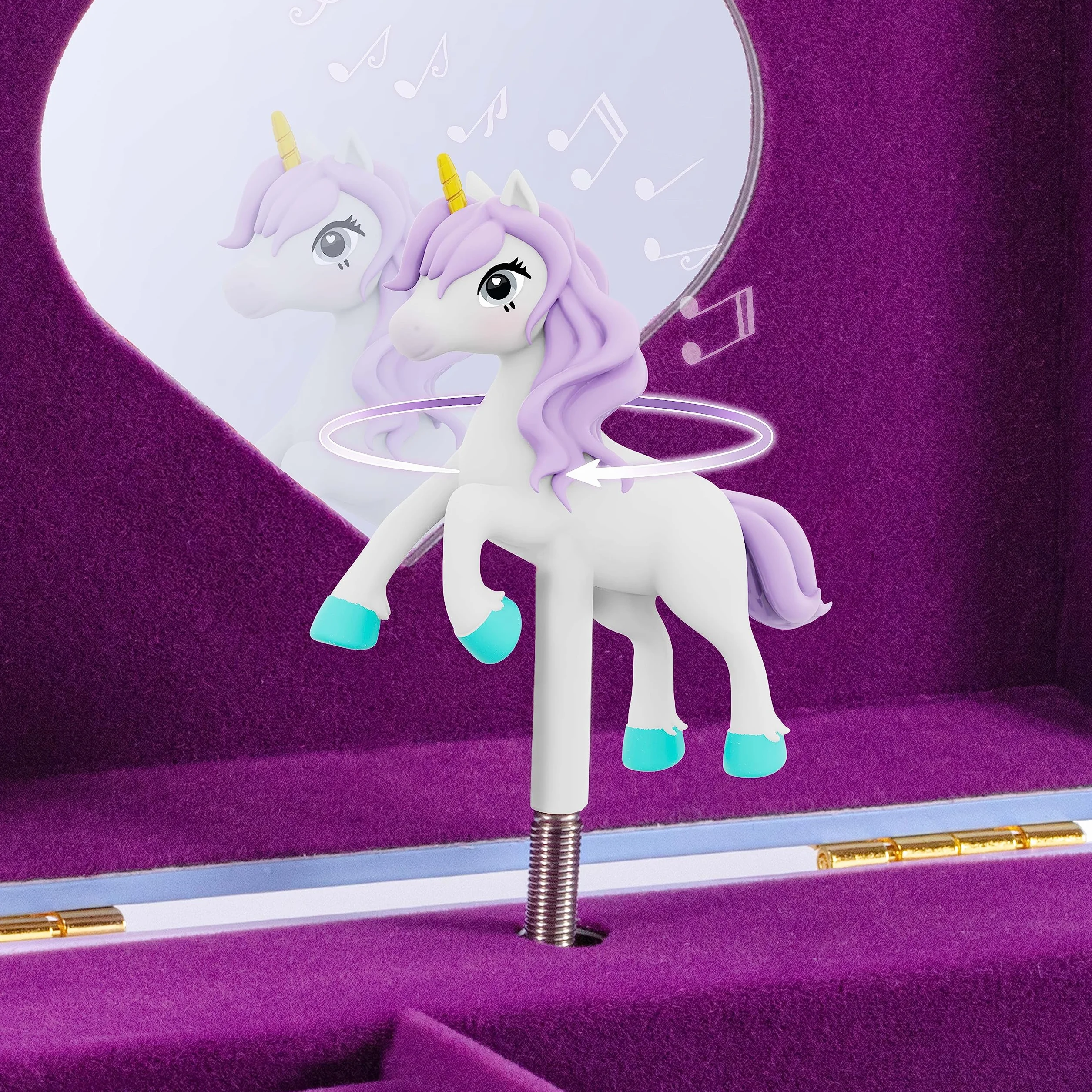 CRAZE UNICORN Boîte à Bijoux Musicale Fille avec Figurine Licorne et Rangements