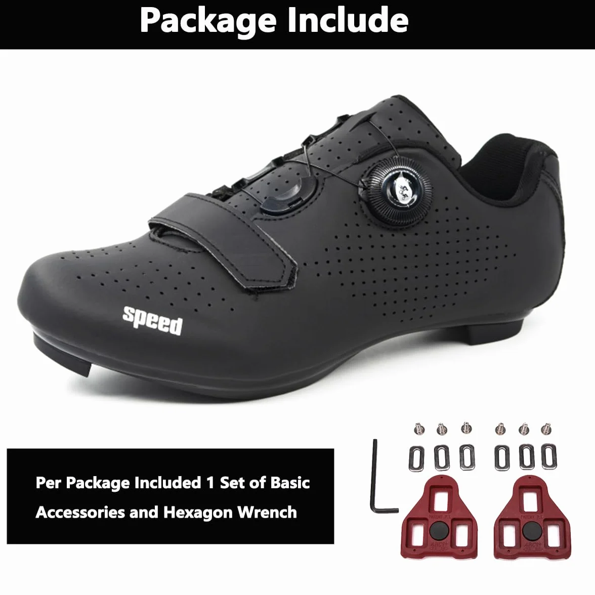 FANSU Chaussure Velo Route Homme, Cyclisme Chaussures Hommes compatibles Look SPD SPD-SL Delta