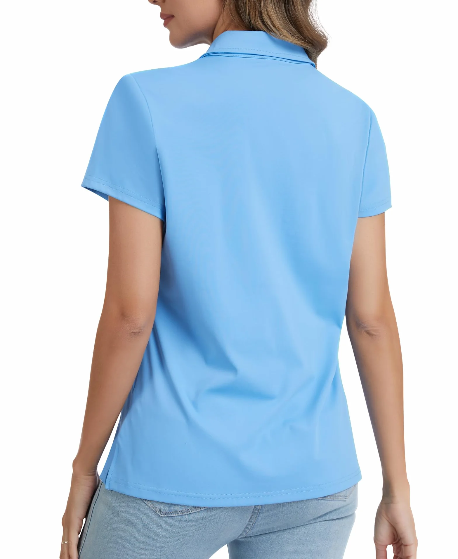 JoyGirl Polo de Golf Femme Manches Courtes Protection UV Respirant Séchage Rapide T-Shirt d'été