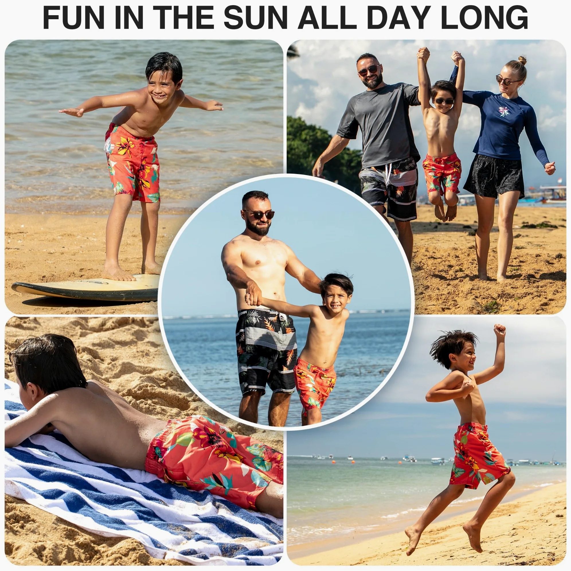Kanu Surf Yolo Quick Dry UPF 50+ Beach Swim Trunk Maillot de Bain Garçon (Lot de 1)