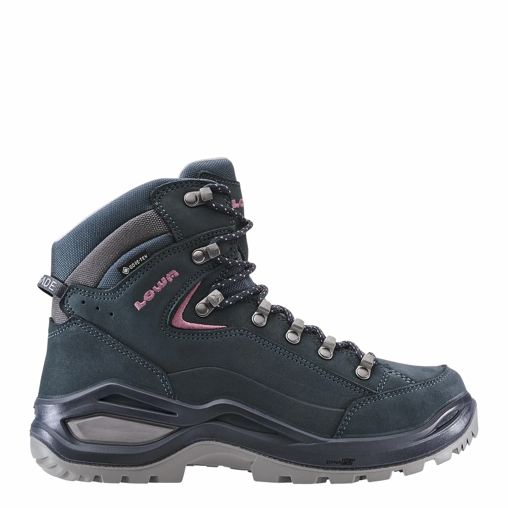 LOWA Renegade EVO GTX MID Ws - Chaussures de sport pour femmes - Bleu acier/vieux rose