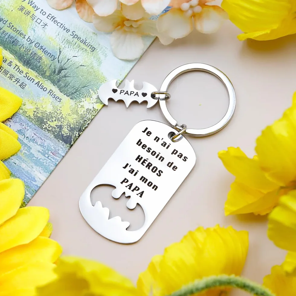 Porte Clef Papa Cadeau Pere Futur Papa Noel Beau Pere Don Jeune Meilleur
