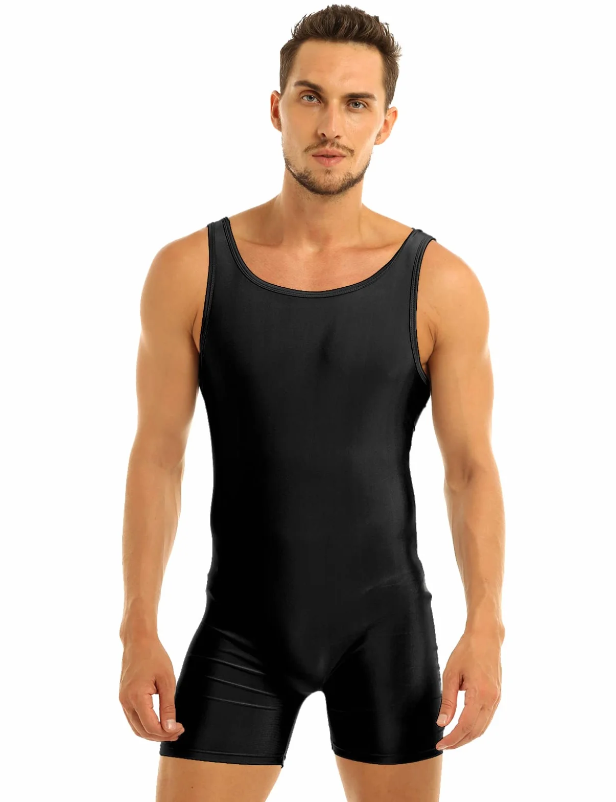Hansber Wrestling Singlet Slim Fit Activewear Noir L