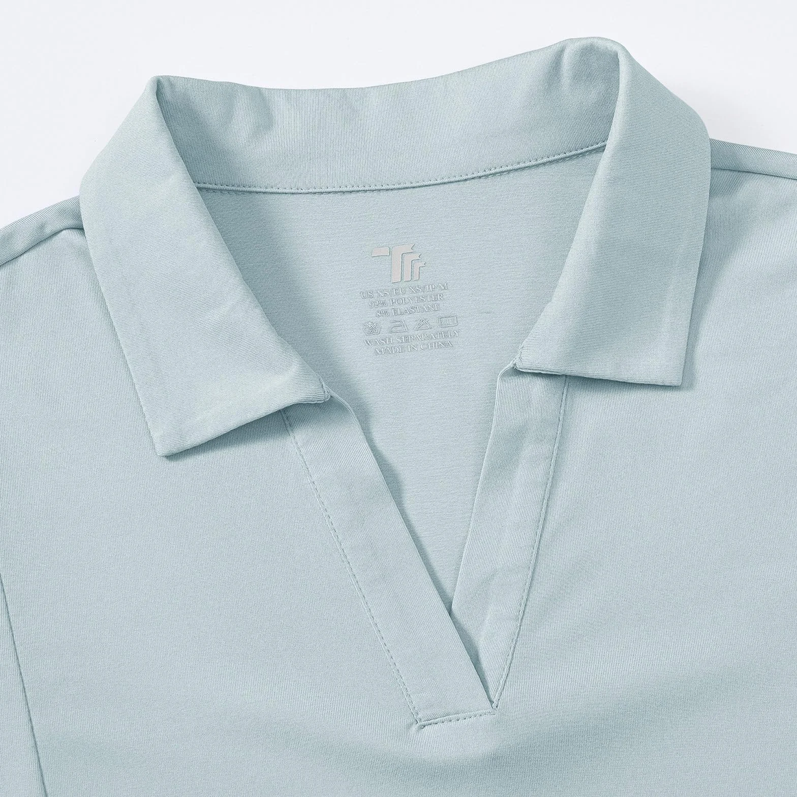 Polo de golf à manches courtes pour femme UPF 50+ - Col en V Protection UV Séchage rapide