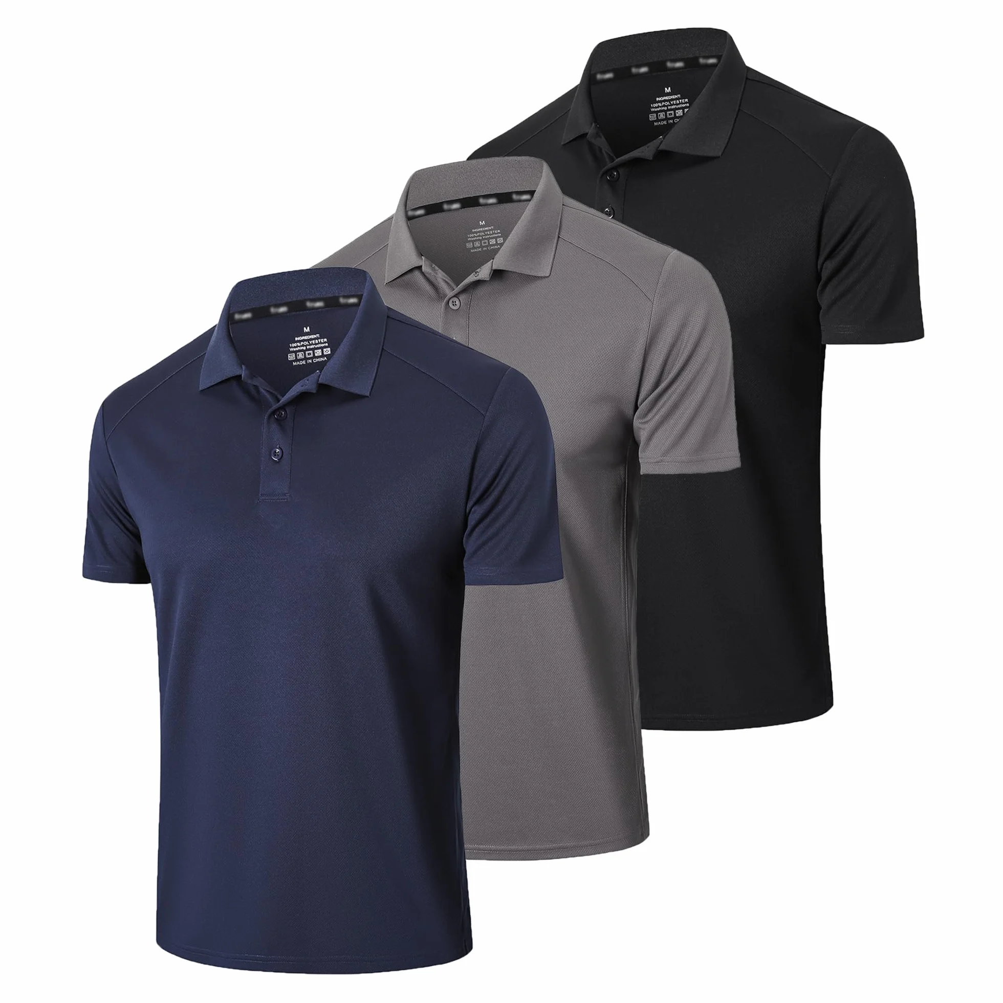Gaiatiger 3er Pack Polo Homme Manches Courtes Respirant T-Shirt Golf Outdoor Été