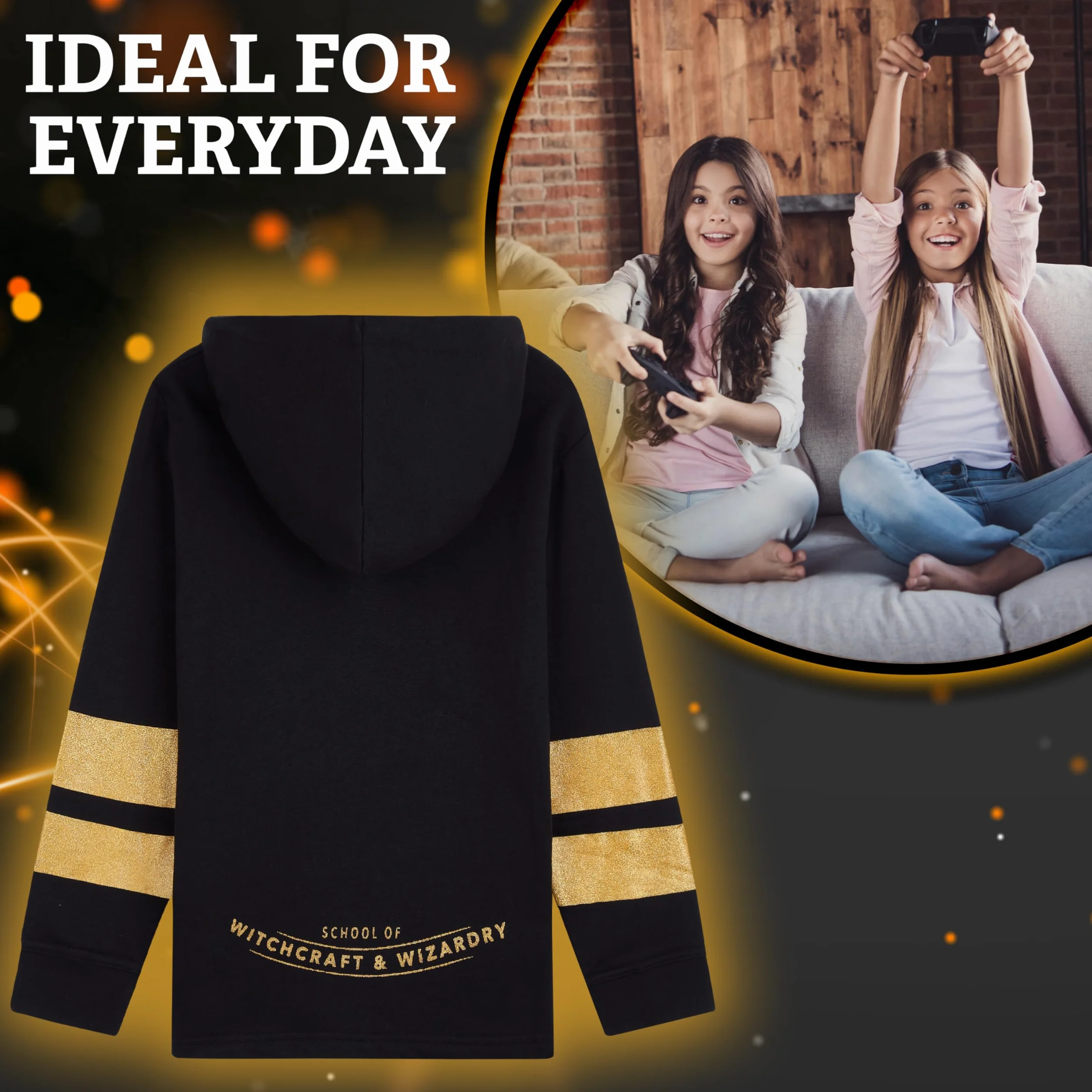 Harry Potter Sweat à Capuche Filles Doux Confortable