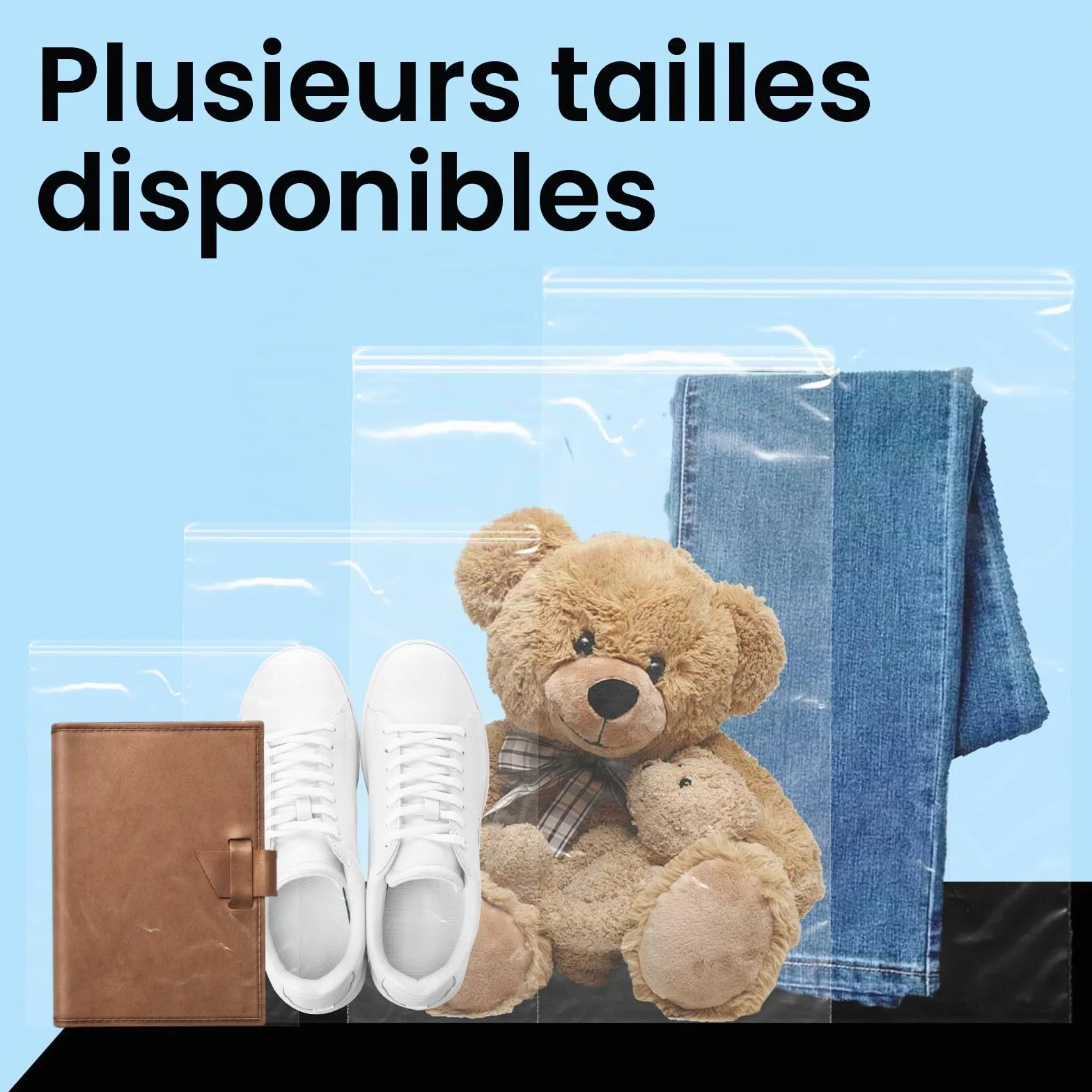 Sac Plastique Zip 30x40cm Refermables 30 Pièces Transparent Sachet Emballage