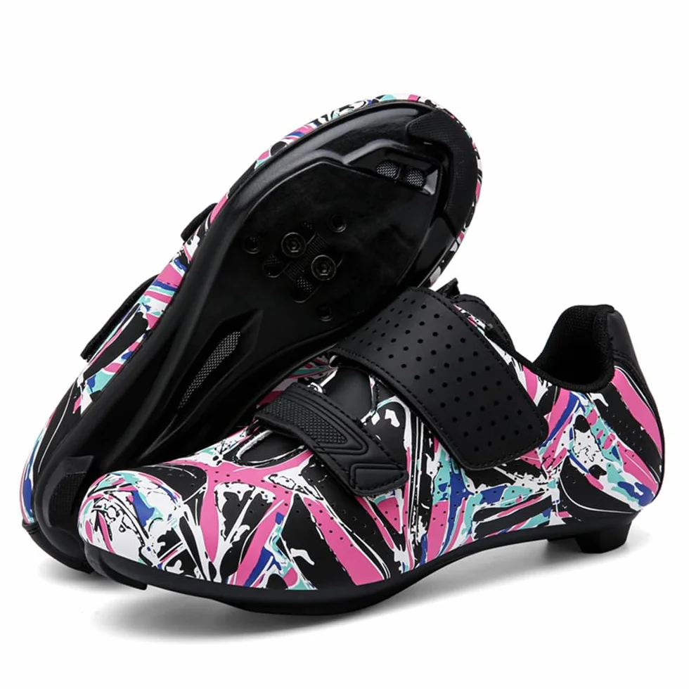 Femmes Chaussures Vélo de Route Imperméable Respirant TPU Semelle Compatible SPD