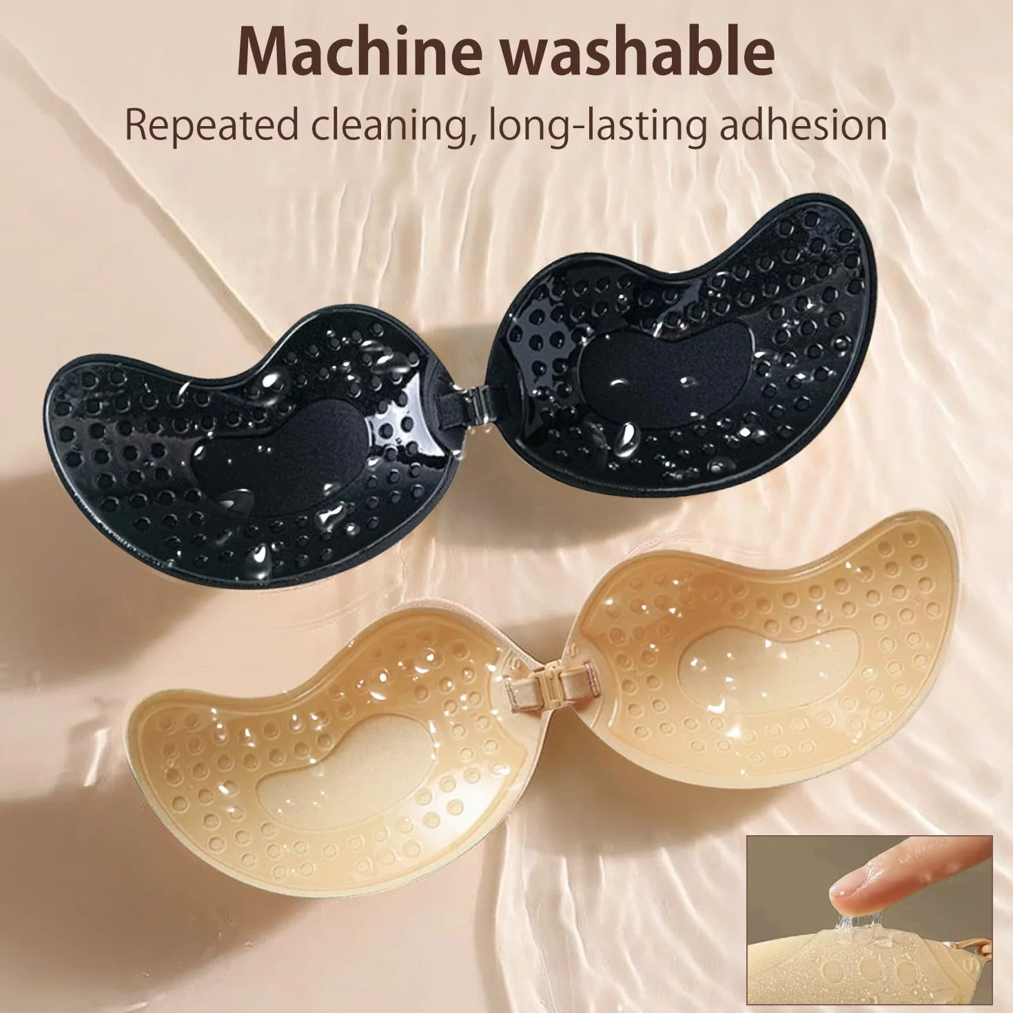 Soutien-Gorge adhésif en Silicone sans Bretelles, réutilisable, Invisible, Push-up – 2 Paires