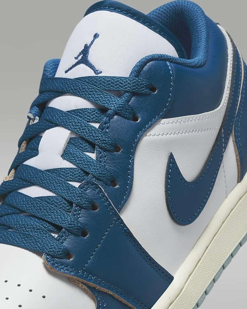 Air Jordan 1 Low SE Chaussures homme blanc bleu gris Sail Industrial Blue
