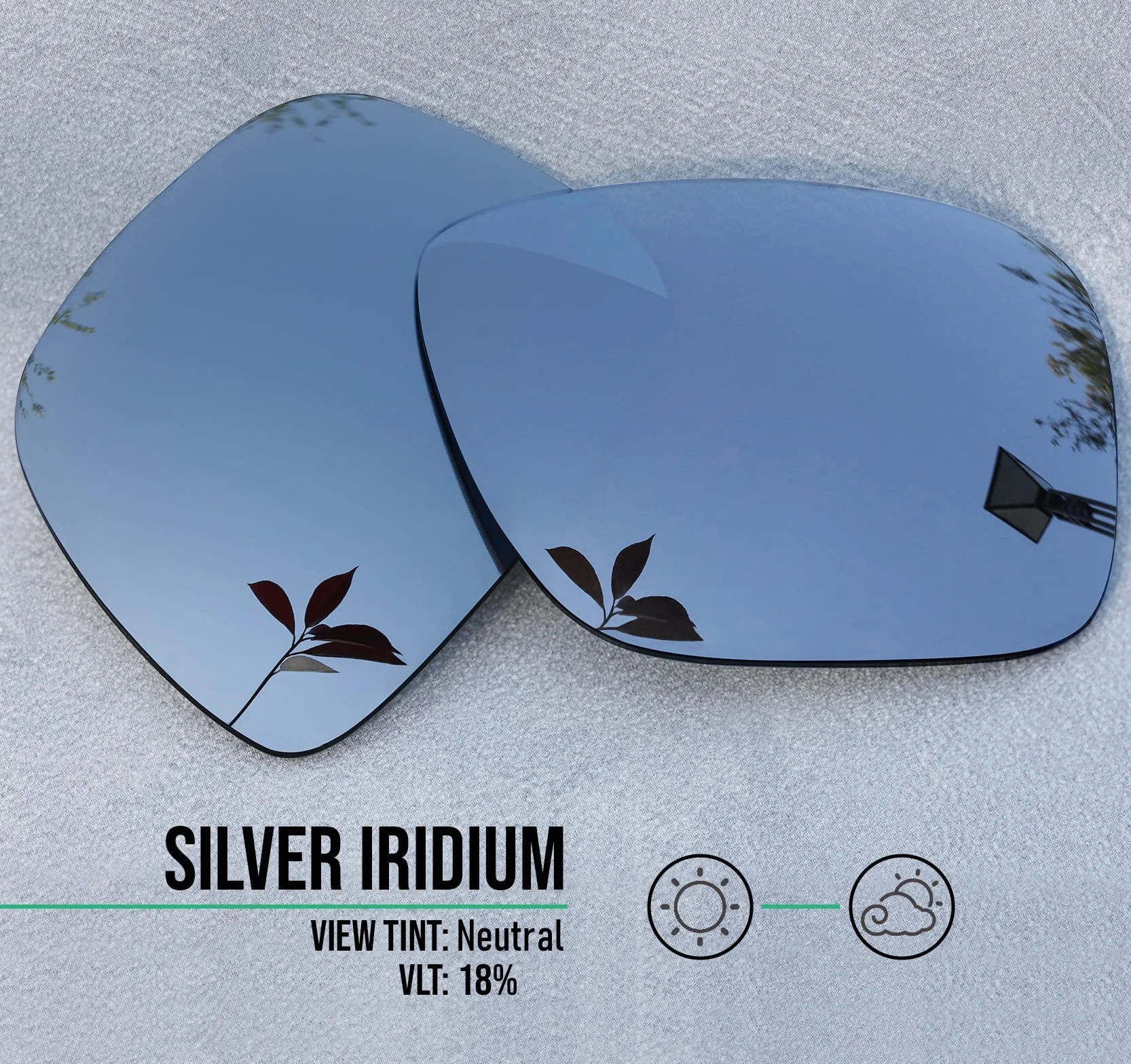 Maui Jim Baby Beach MJ245 verres de rechange Iridium argenté + bleu Lot 207