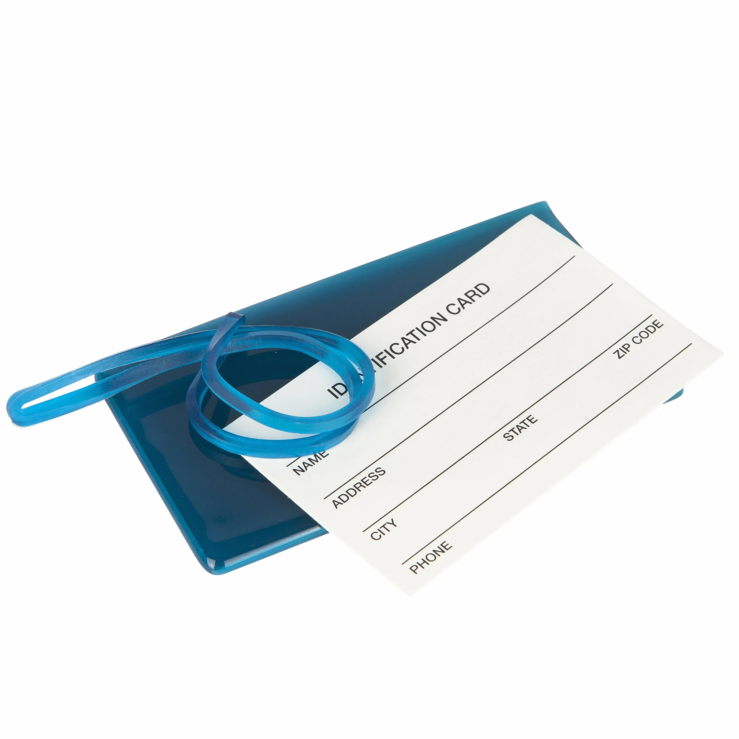 Étiquettes de Bagages Lot de 4 Flexibles Couleurs Vives Bleues pour Valises Sacs à Dos Voyage