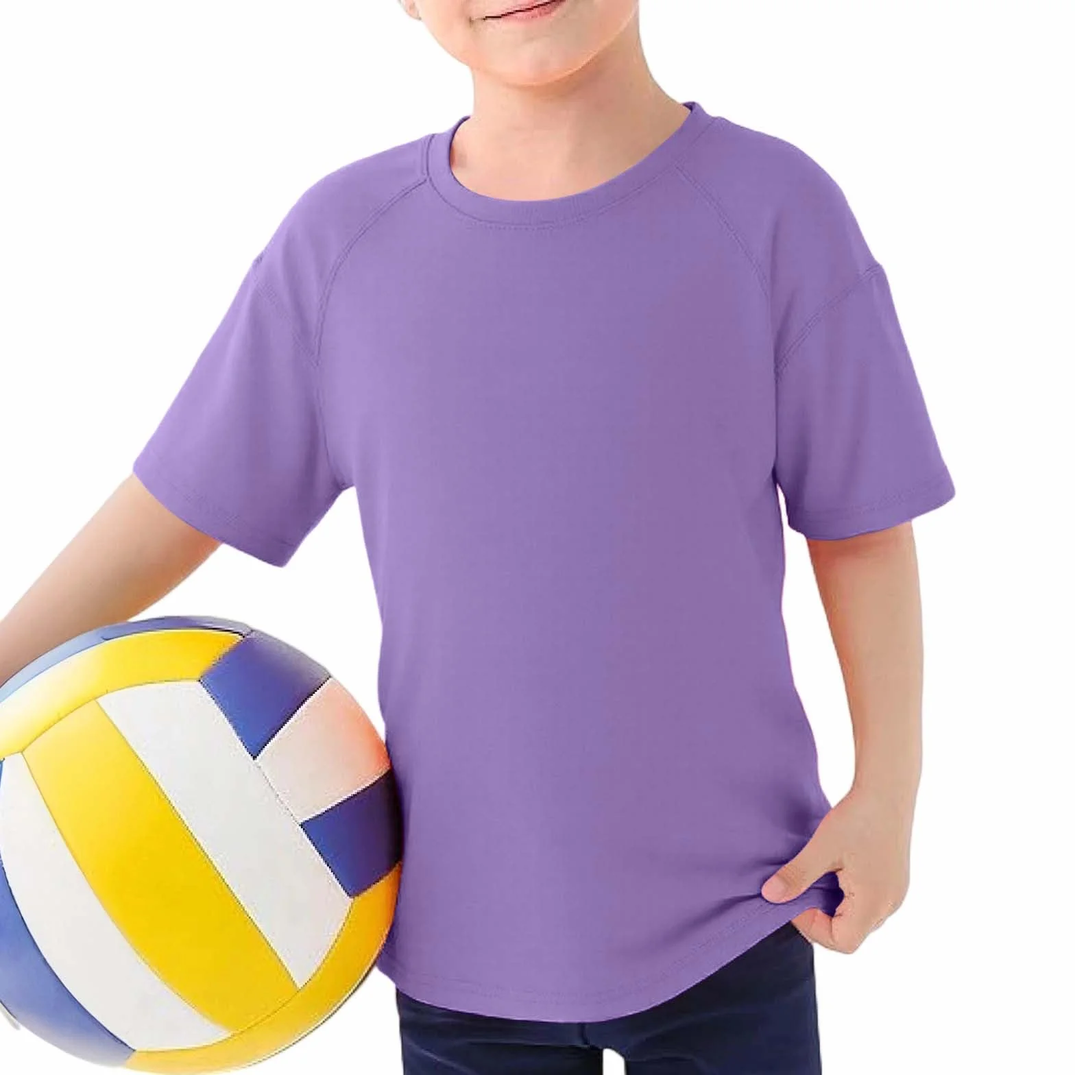 Haut garçon Coton T-shirt Enfant été Respirant Sport école Mode Classique