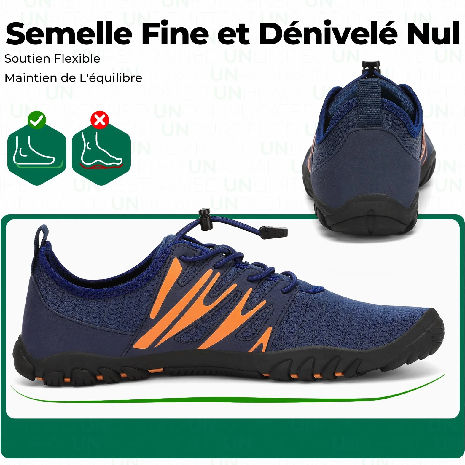 SAGUARO Chaussures Barefoot Homme Chaussures d'eau Séchage Rapide Respirantes Antidérapant GR.39-48