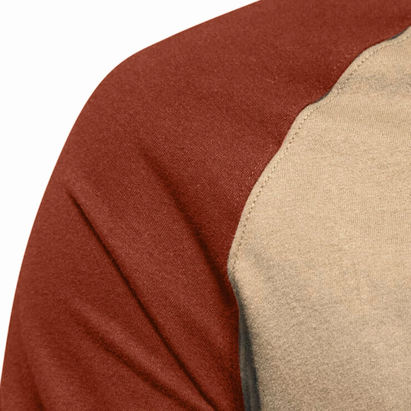 T-shirt à manches longues pour homme col rond baseball surdimensionné