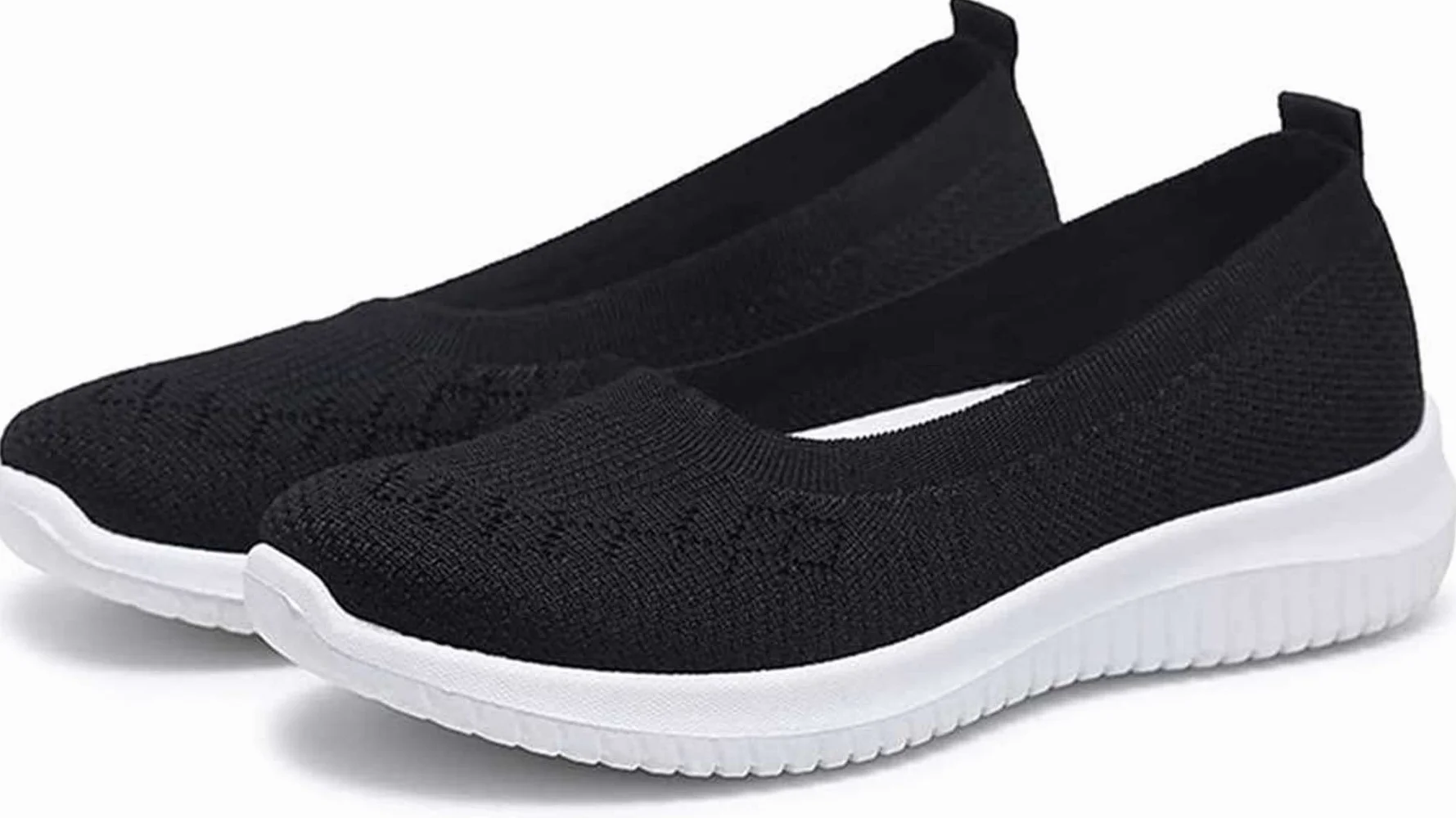 Femmes Chaussures de Marche sans Lacets Semelle Souple Confortable Fitness Sneakers