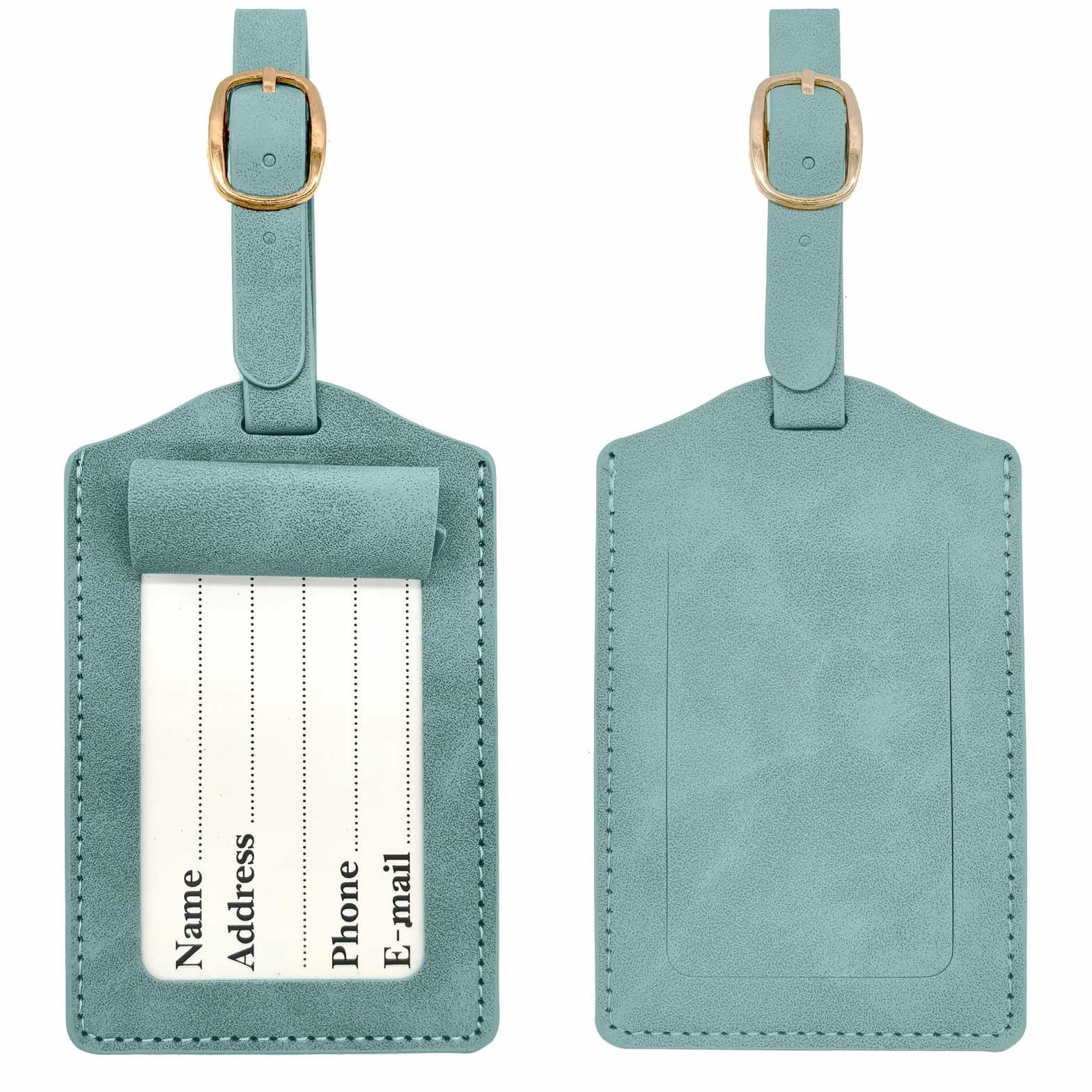 Toctax Protege Passeport Francais et Etiquette Valise avec Bloqueur RFID, Passport Cover pour Hommes et Femmes (Bleu)
