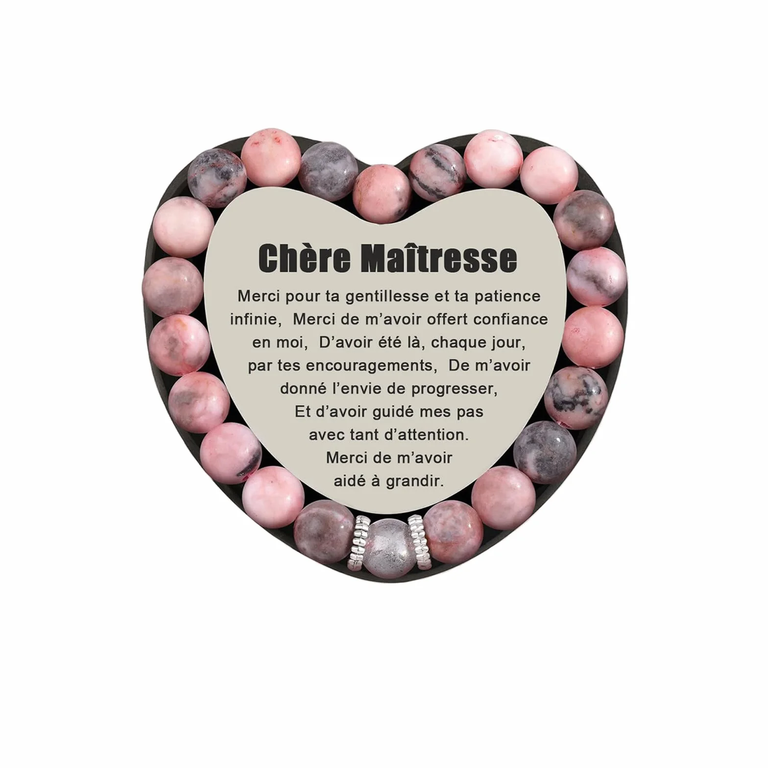 Bracelet pour Maman Cadeau Fete des Meres Coffret en Forme de Cœur