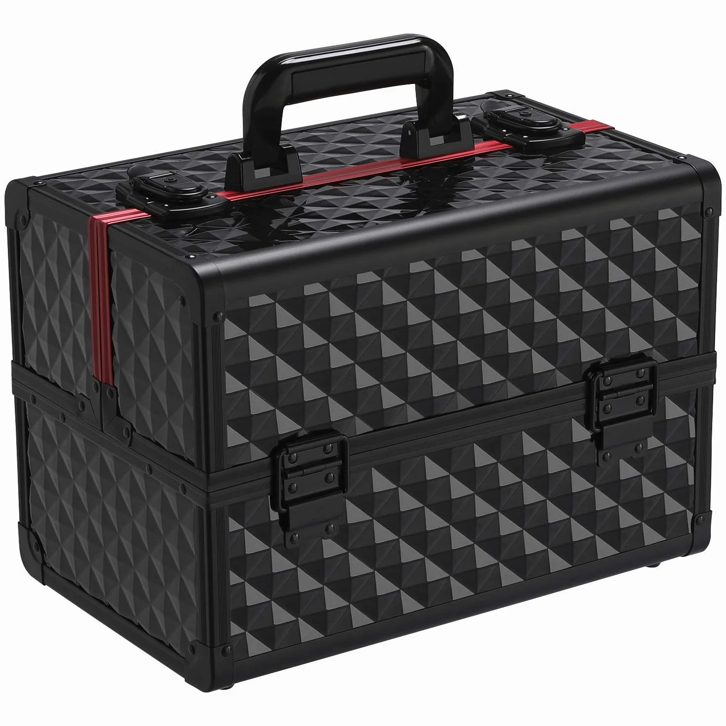 Yaheetech Mallette à Maquillage XL Coffret Cosmétiques Voyage 35 x 22 x 25 cm Noir